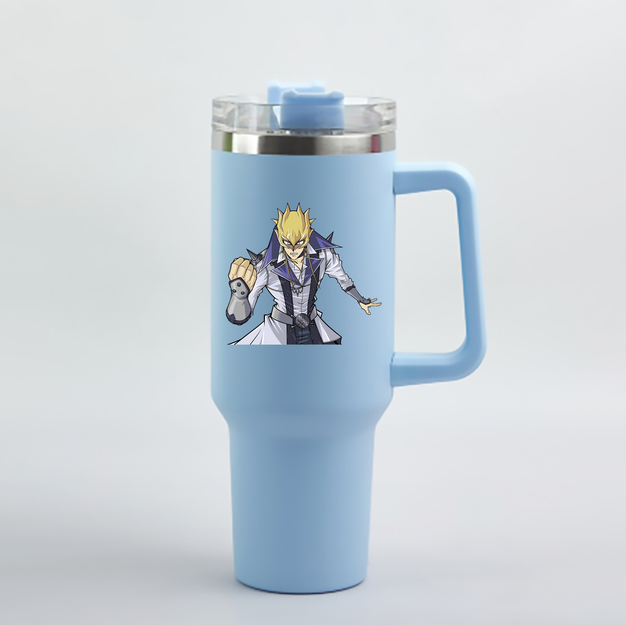 （画像用） 遊☆戯☆王 Yu-Gi-Oh! 1200mL車用タンブラー - クリスタルステッカー（プラスチックストロー付き）