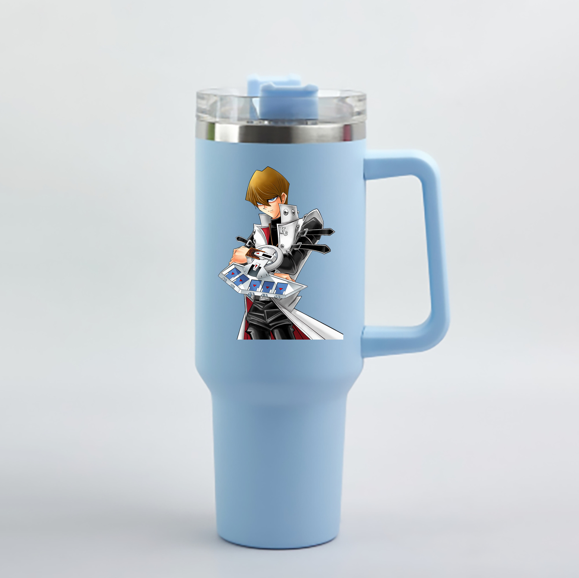 （画像用） 遊☆戯☆王 Yu-Gi-Oh! 1200mL車用タンブラー - クリスタルステッカー（プラスチックストロー付き）