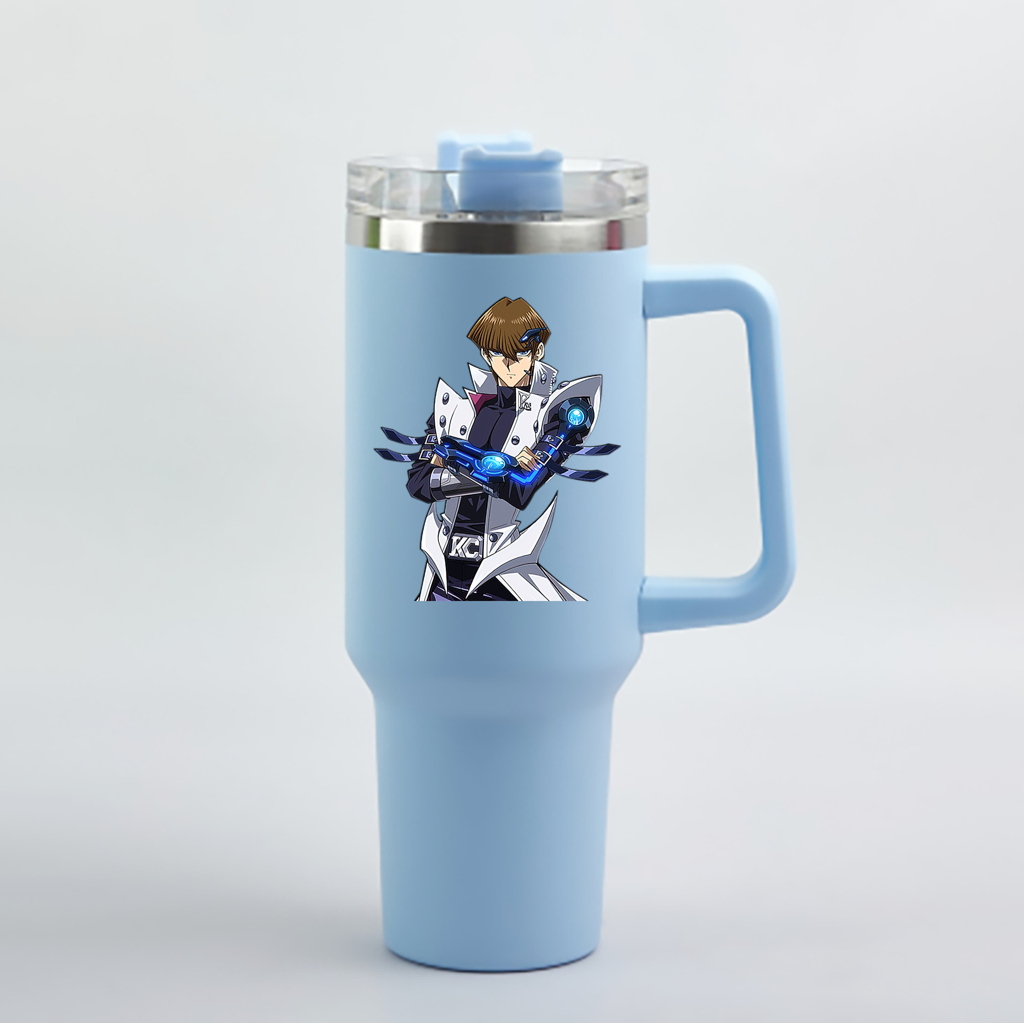 （画像用） 遊☆戯☆王 Yu-Gi-Oh! 1200mL車用タンブラー - クリスタルステッカー（プラスチックストロー付き）