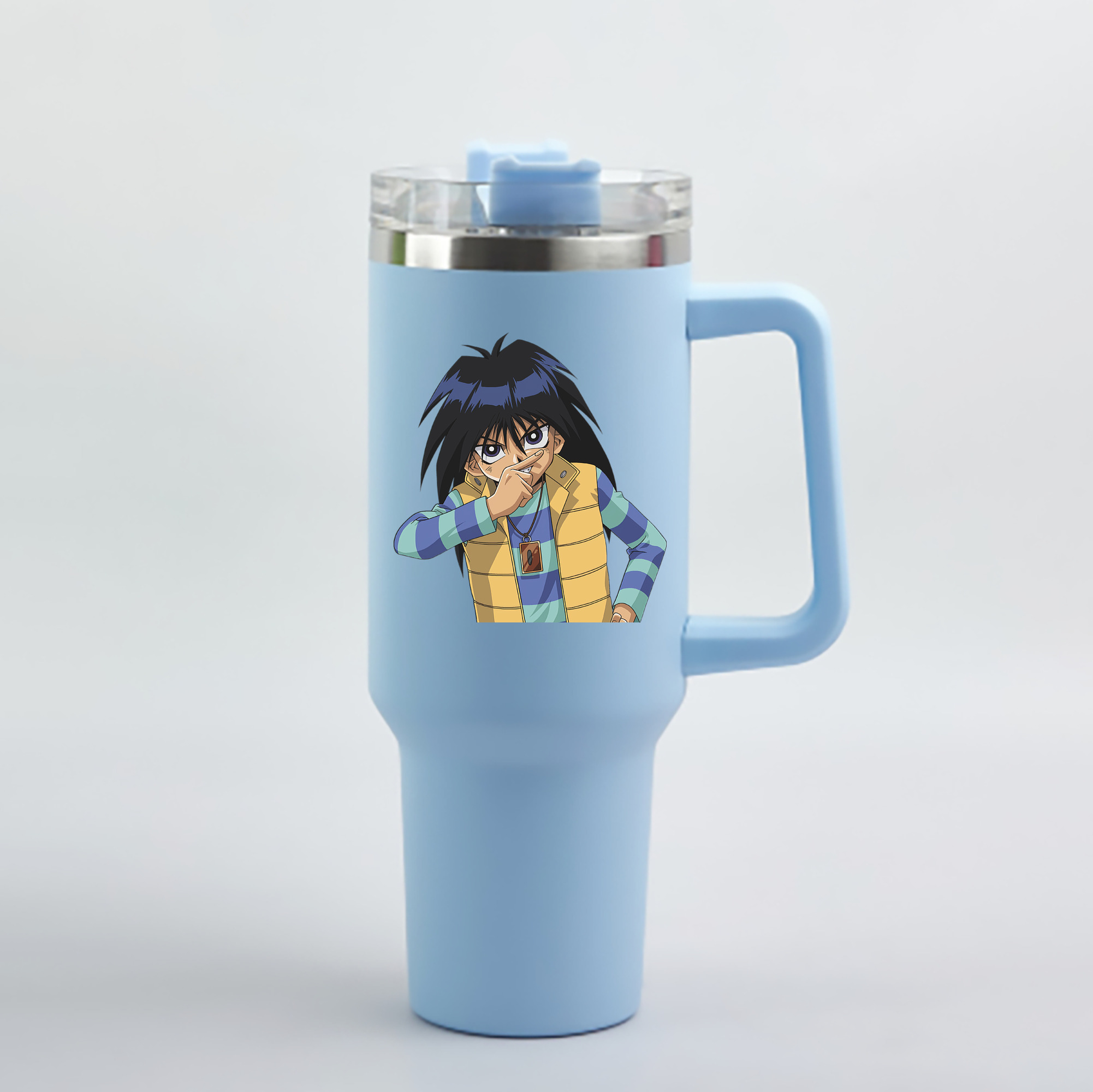 （画像用） 遊☆戯☆王 Yu-Gi-Oh! 1200mL車用タンブラー - クリスタルステッカー（プラスチックストロー付き）