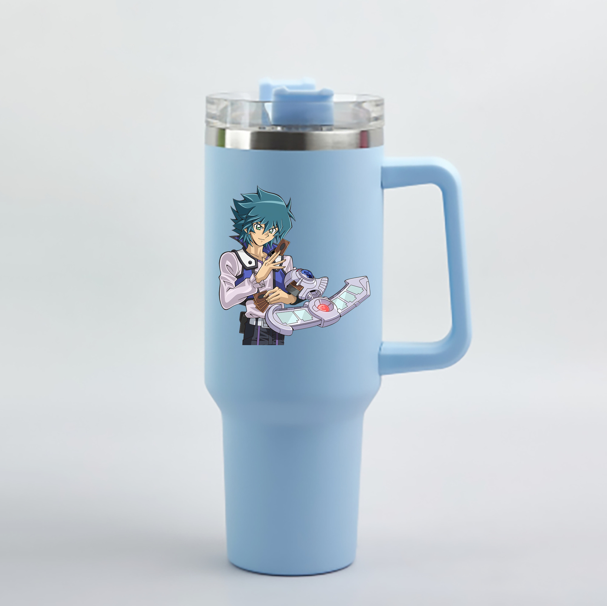 （画像用） 遊☆戯☆王 Yu-Gi-Oh! 1200mL車用タンブラー - クリスタルステッカー（プラスチックストロー付き）
