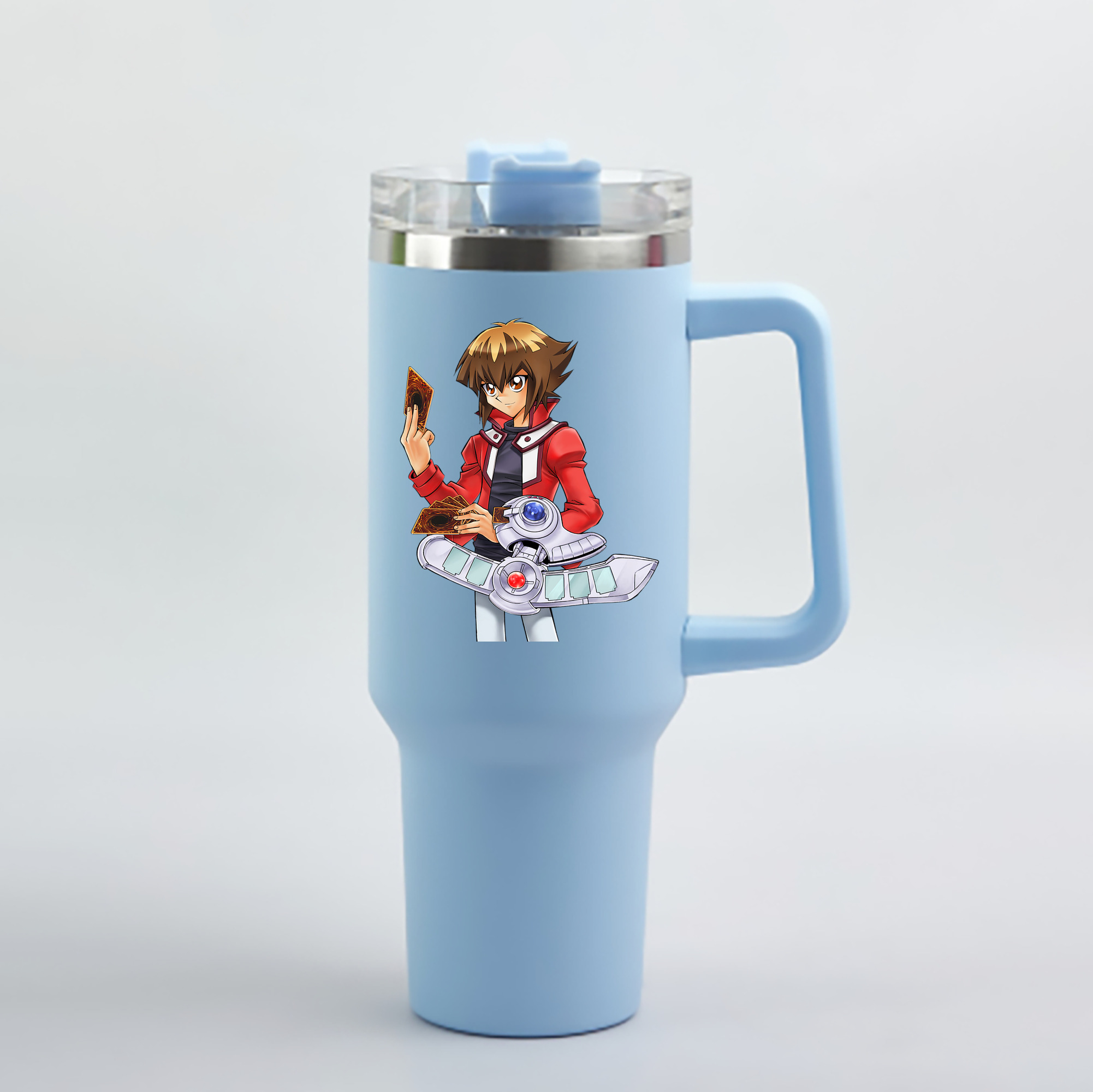 （画像用） 遊☆戯☆王 Yu-Gi-Oh! 1200mL車用タンブラー - クリスタルステッカー（プラスチックストロー付き）
