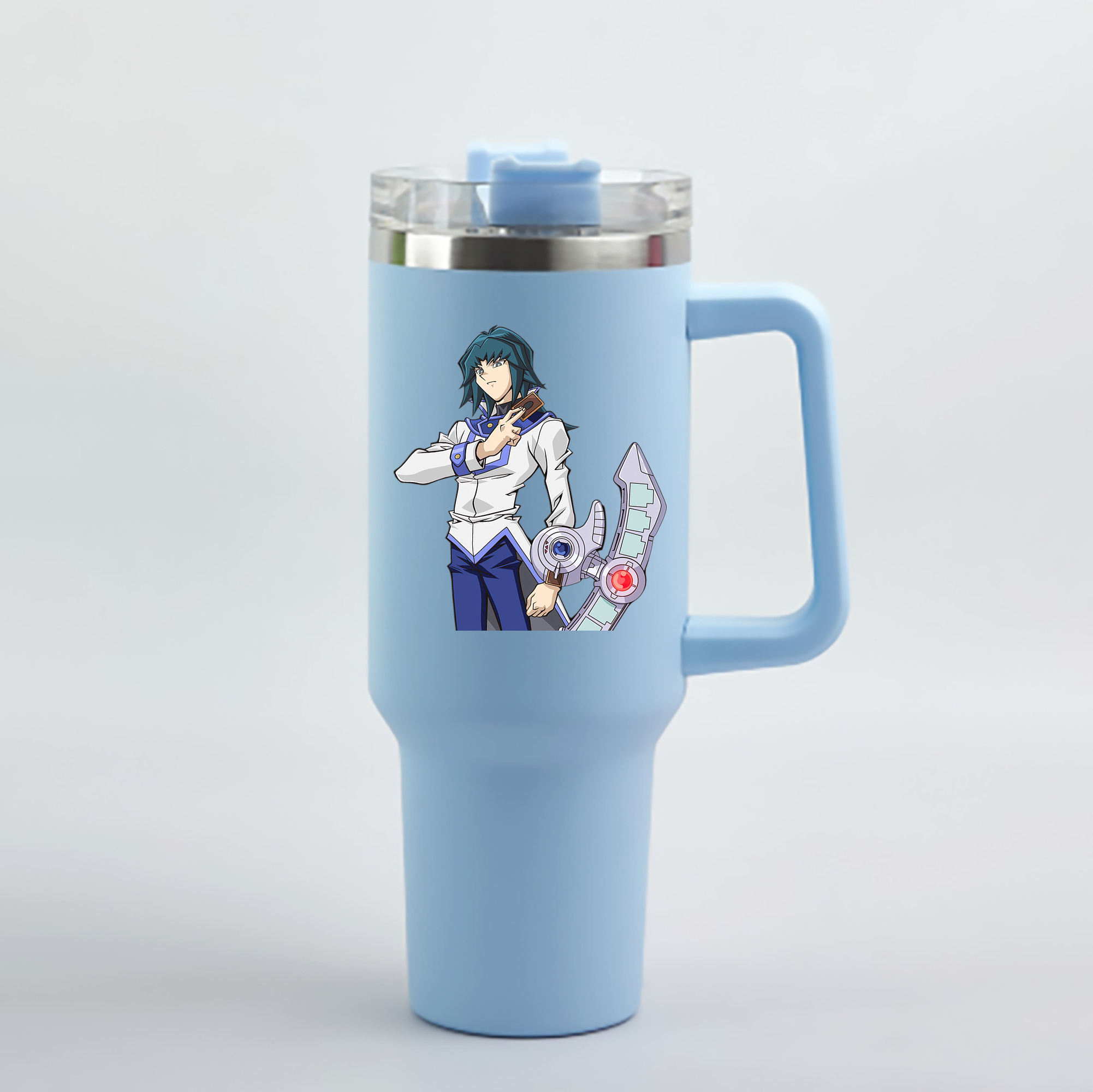 （画像用） 遊☆戯☆王 Yu-Gi-Oh! 1200mL車用タンブラー - クリスタルステッカー（プラスチックストロー付き）