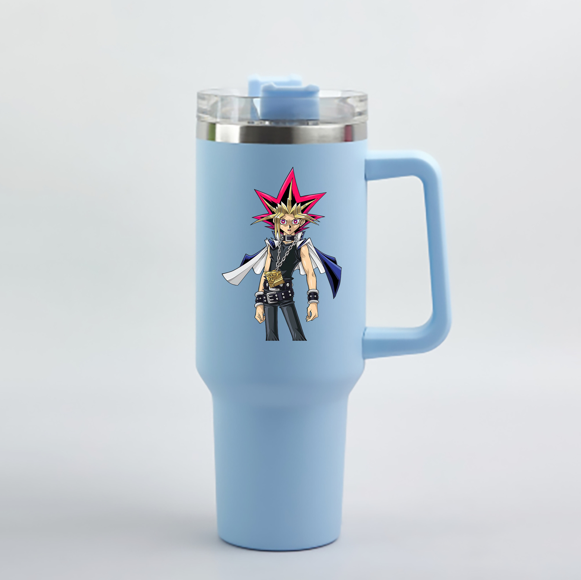 （画像用） 遊☆戯☆王 Yu-Gi-Oh! 1200mL車用タンブラー - クリスタルステッカー（プラスチックストロー付き）