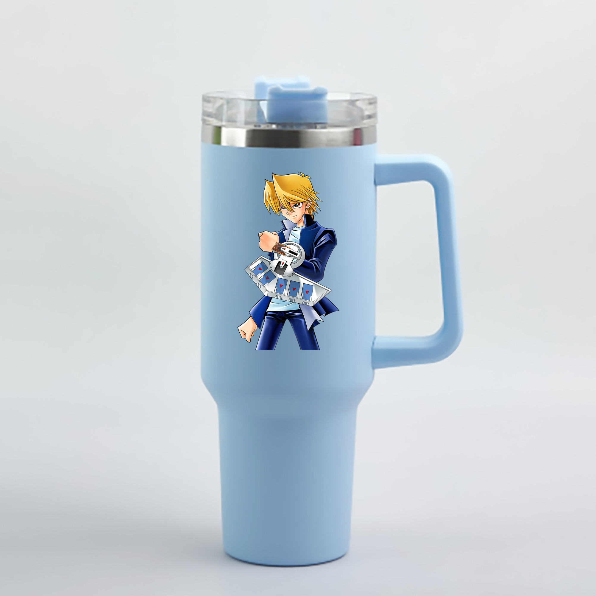 （画像用） 遊☆戯☆王 Yu-Gi-Oh! 1200mL車用タンブラー - クリスタルステッカー（プラスチックストロー付き）