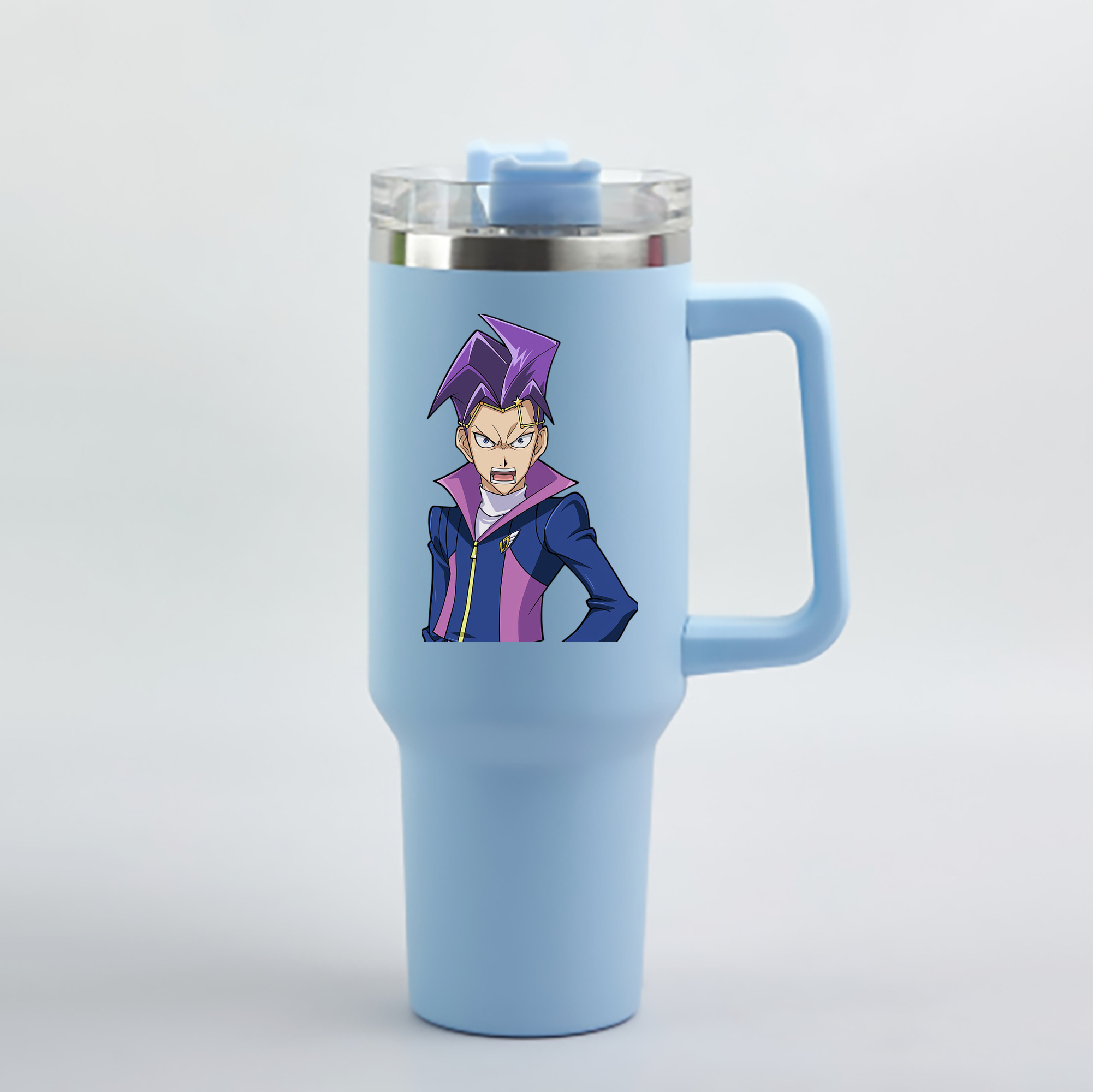 （画像用） 遊☆戯☆王 Yu-Gi-Oh! 1200mL車用タンブラー - クリスタルステッカー（プラスチックストロー付き）