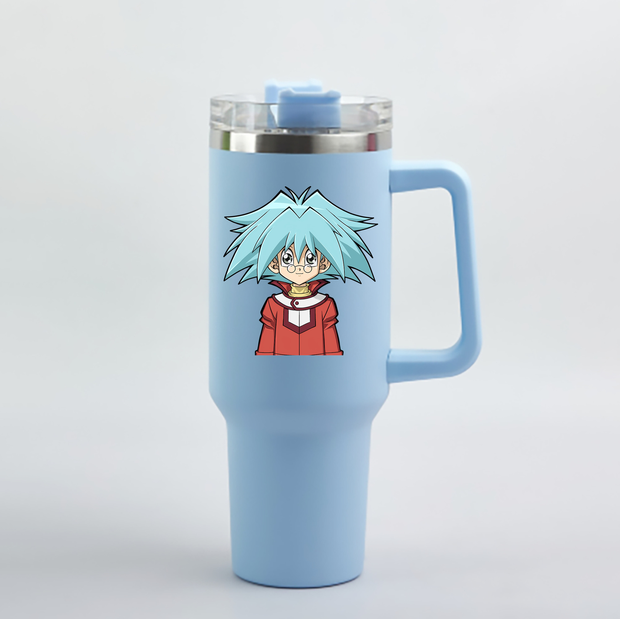 （画像用） 遊☆戯☆王 Yu-Gi-Oh! 1200mL車用タンブラー - クリスタルステッカー（プラスチックストロー付き）