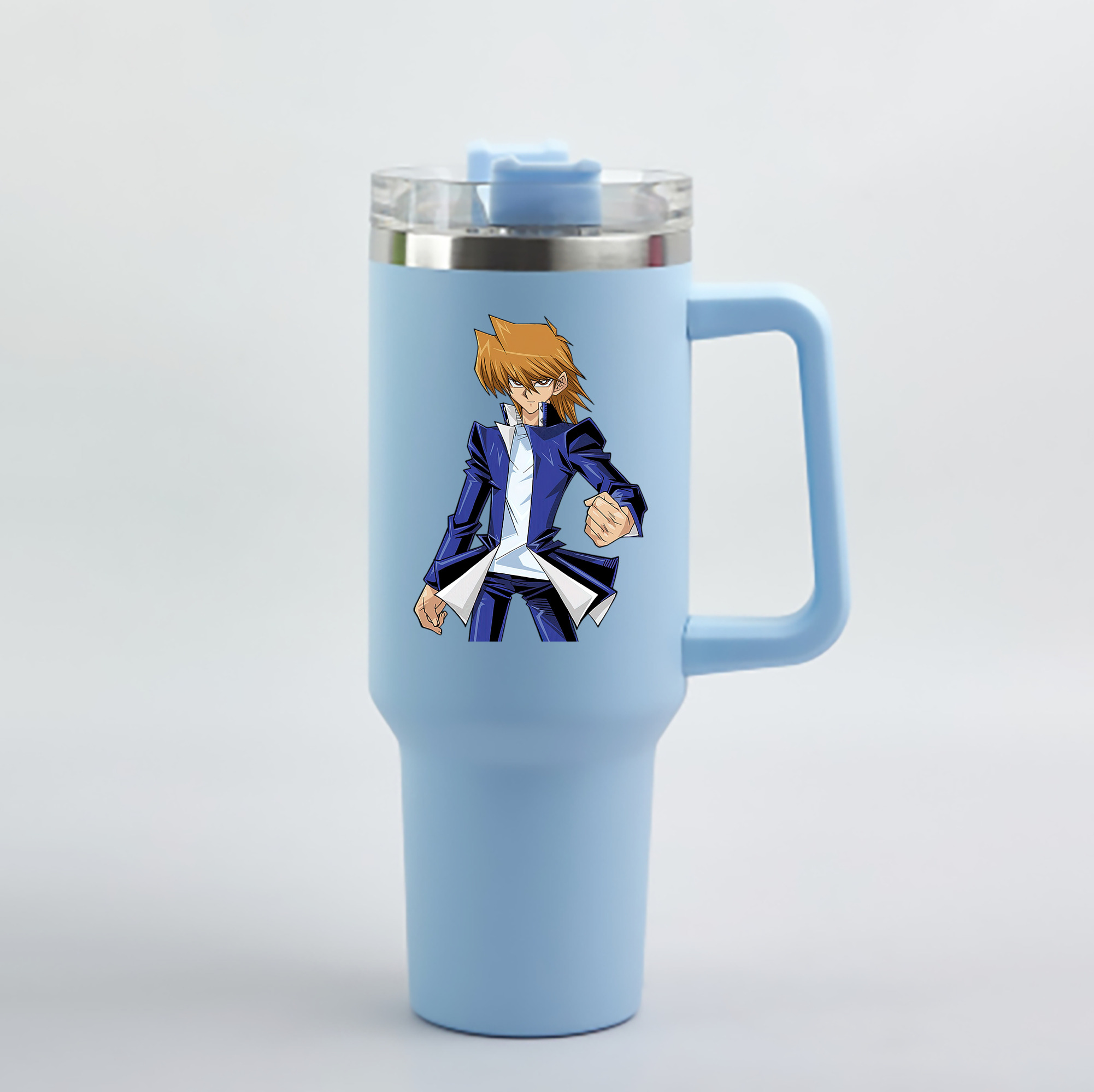 （画像用） 遊☆戯☆王 Yu-Gi-Oh! 1200mL車用タンブラー - クリスタルステッカー（プラスチックストロー付き）