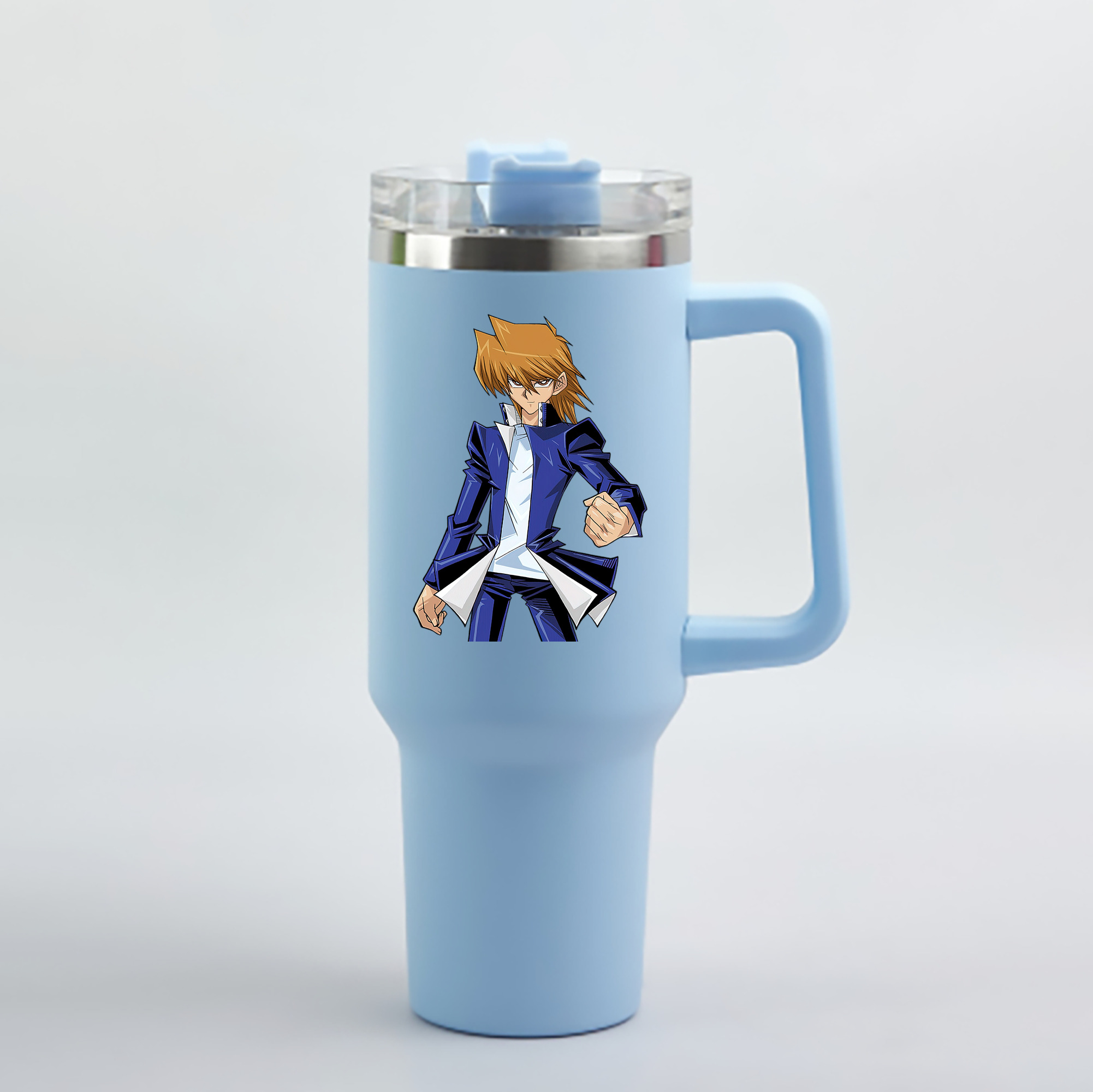 （画像用） 遊☆戯☆王 Yu-Gi-Oh! 1200mL車用タンブラー - クリスタルステッカー（プラスチックストロー付き）