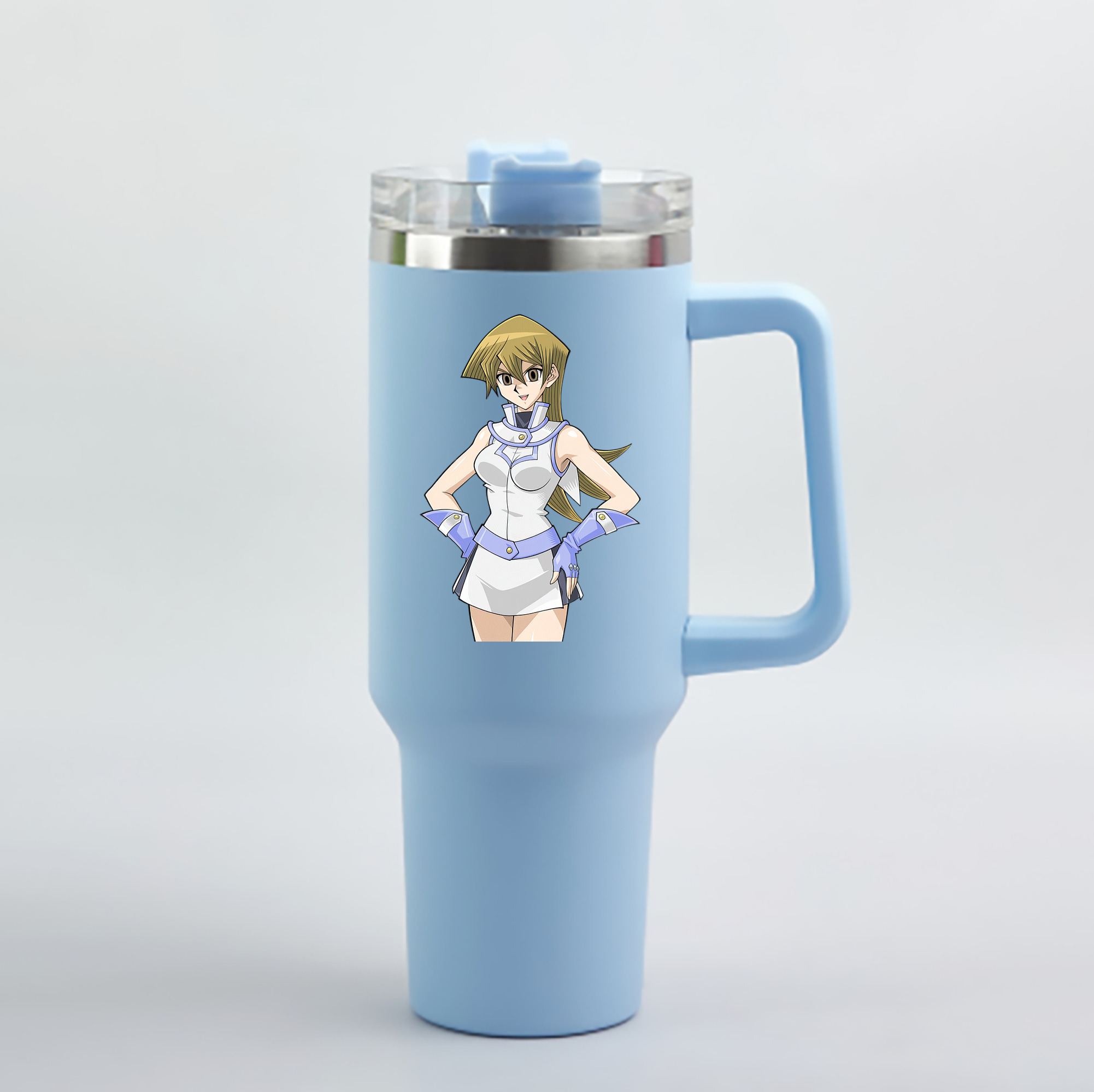 （画像用） 遊☆戯☆王 Yu-Gi-Oh! 1200mL車用タンブラー - クリスタルステッカー（プラスチックストロー付き）