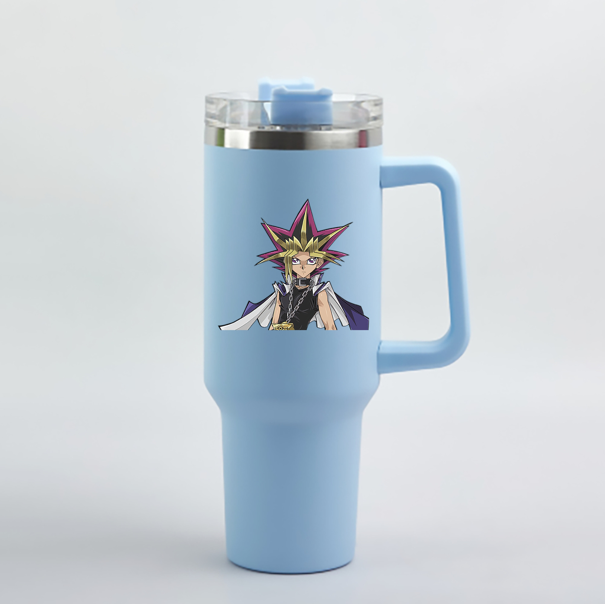 （画像用） 遊☆戯☆王 Yu-Gi-Oh! 1200mL車用タンブラー - クリスタルステッカー（プラスチックストロー付き）