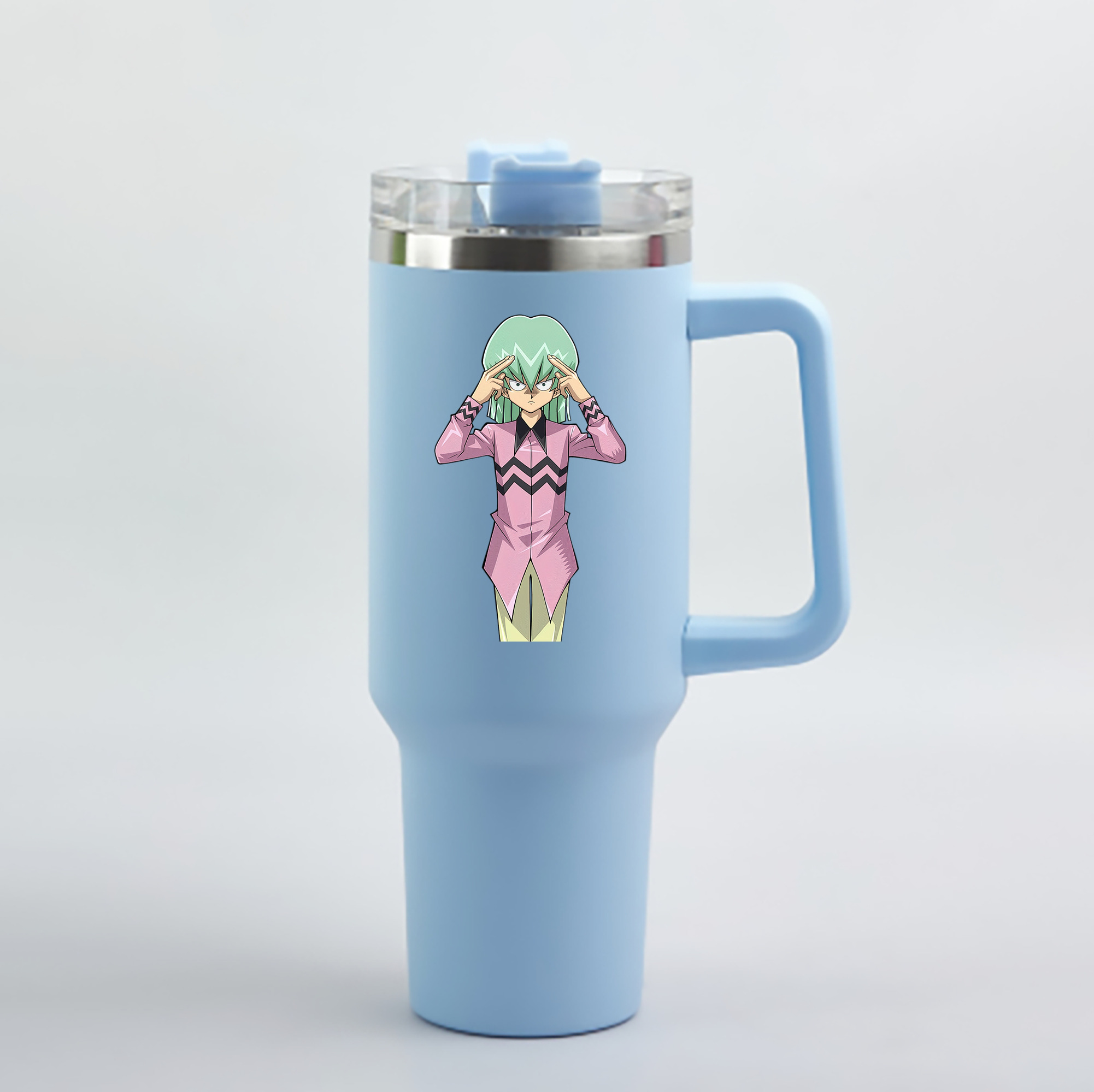 （画像用） 遊☆戯☆王 Yu-Gi-Oh! 1200mL車用タンブラー - クリスタルステッカー（プラスチックストロー付き）