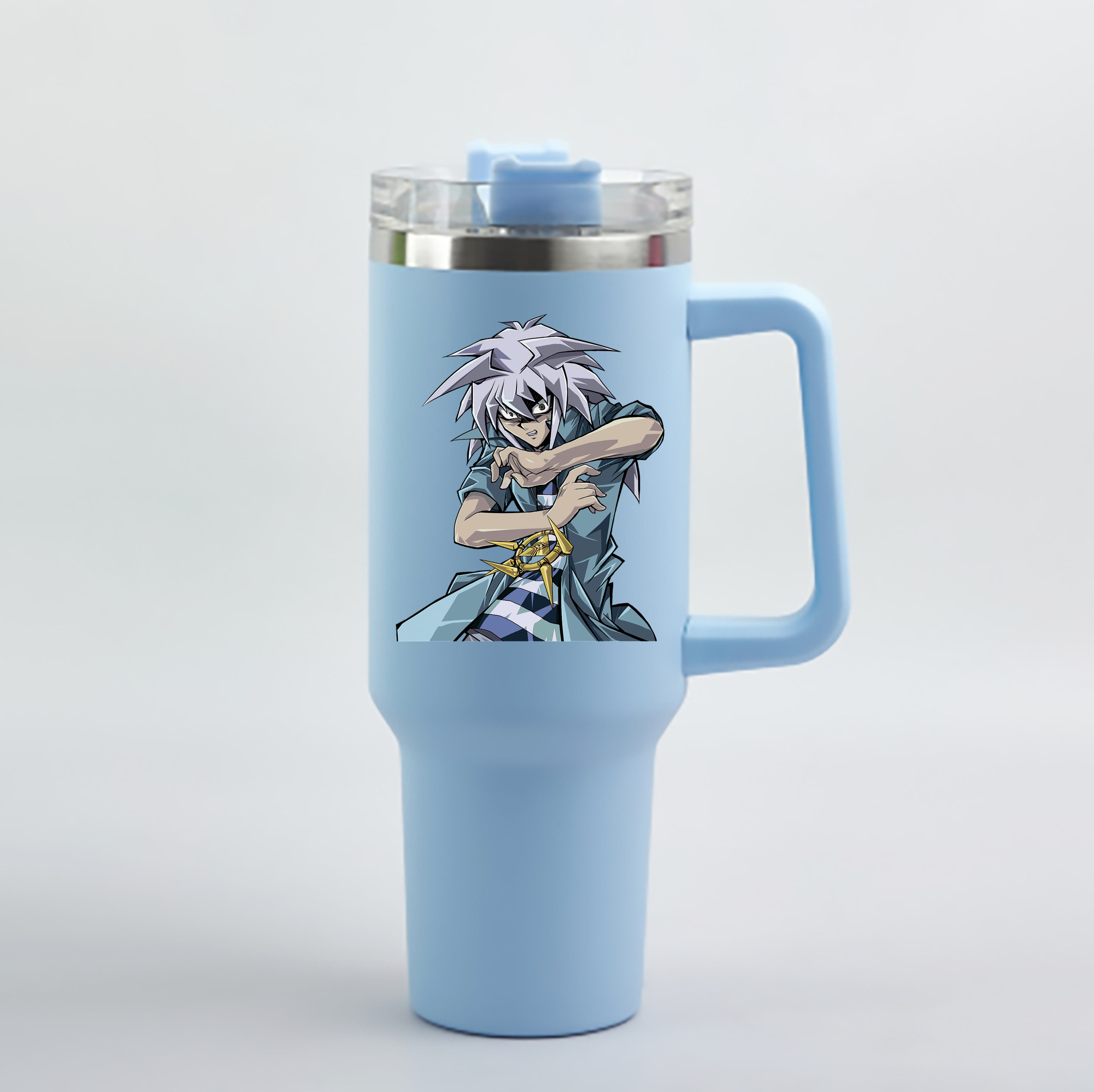 （画像用） 遊☆戯☆王 Yu-Gi-Oh! 1200mL車用タンブラー - クリスタルステッカー（プラスチックストロー付き）