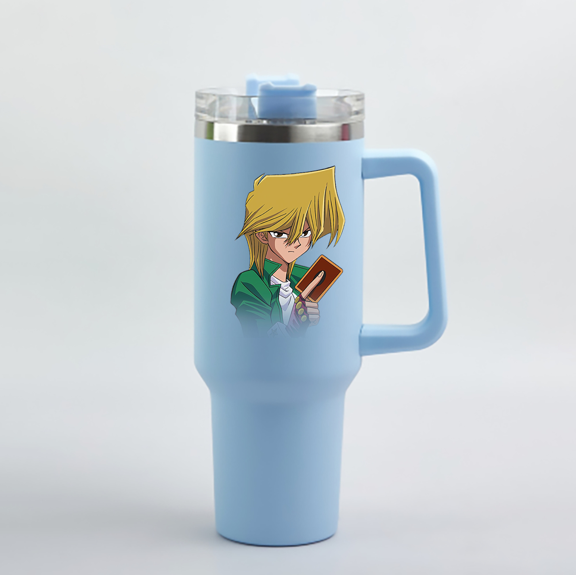 （画像用） 遊☆戯☆王 Yu-Gi-Oh! 1200mL車用タンブラー - クリスタルステッカー（プラスチックストロー付き）