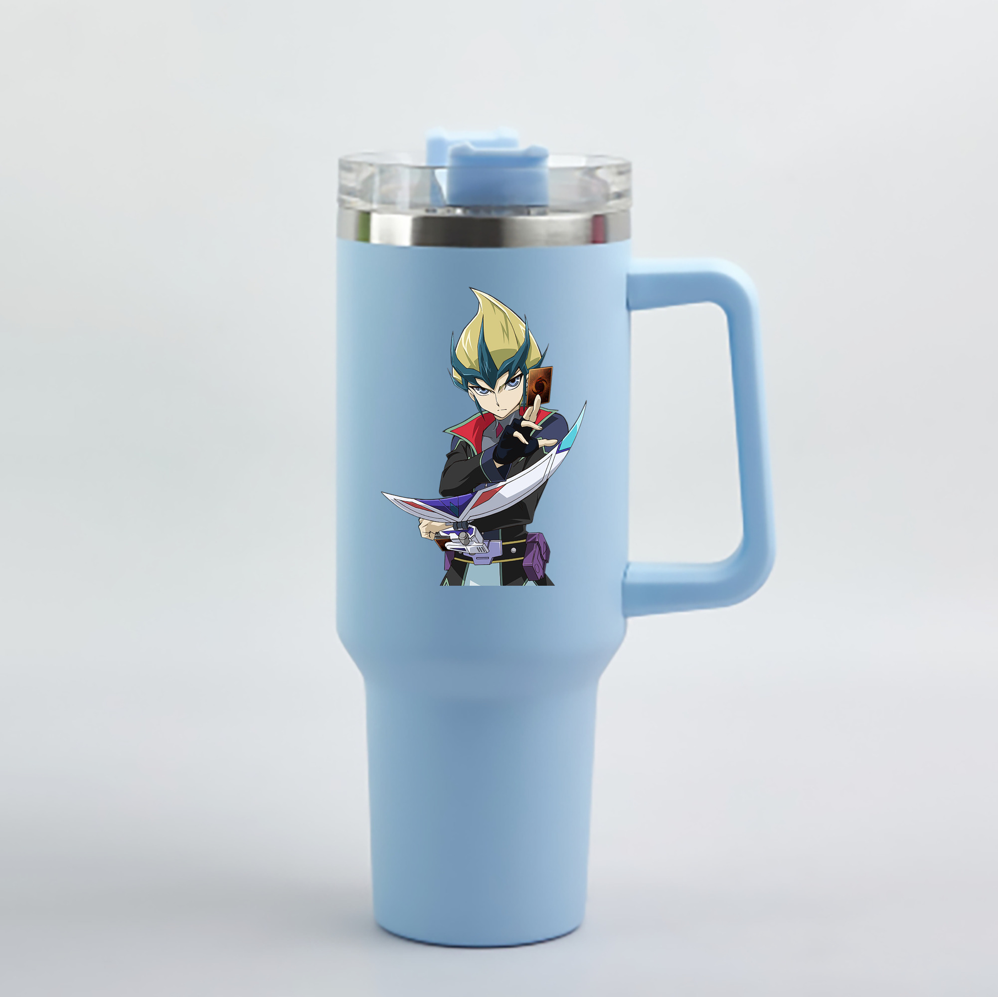 （画像用） 遊☆戯☆王 Yu-Gi-Oh! 1200mL車用タンブラー - クリスタルステッカー（プラスチックストロー付き）