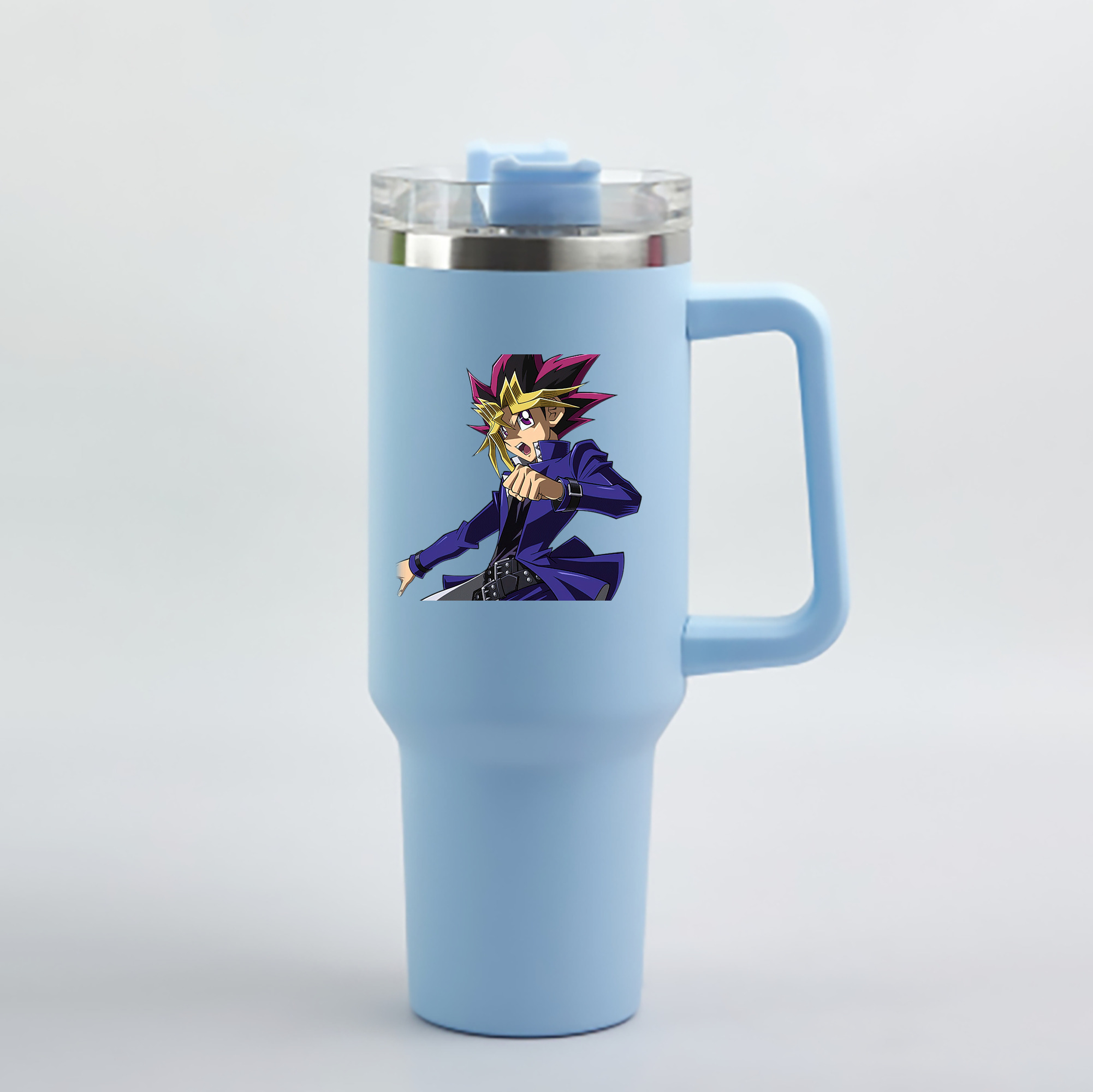 （画像用） 遊☆戯☆王 Yu-Gi-Oh! 1200mL車用タンブラー - クリスタルステッカー（プラスチックストロー付き）
