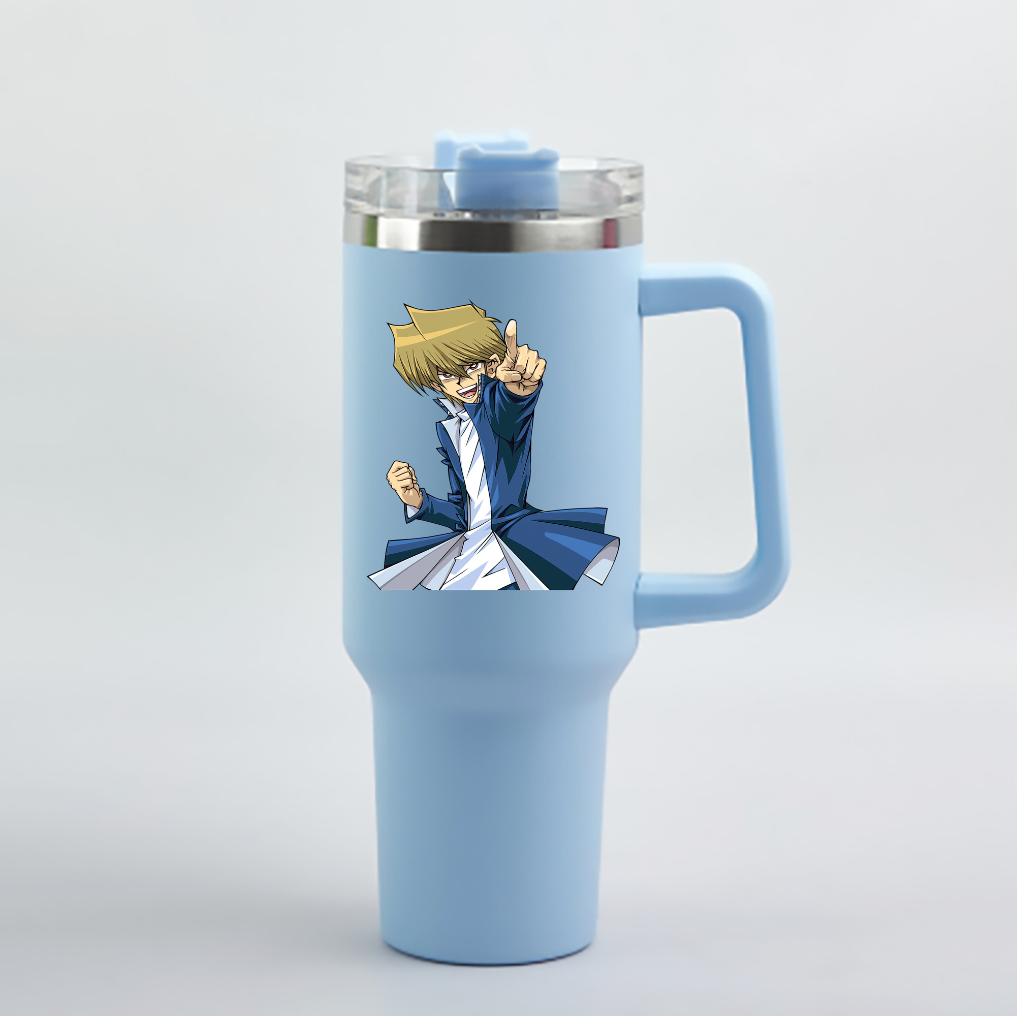 （画像用） 遊☆戯☆王 Yu-Gi-Oh! 1200mL車用タンブラー - クリスタルステッカー（プラスチックストロー付き）
