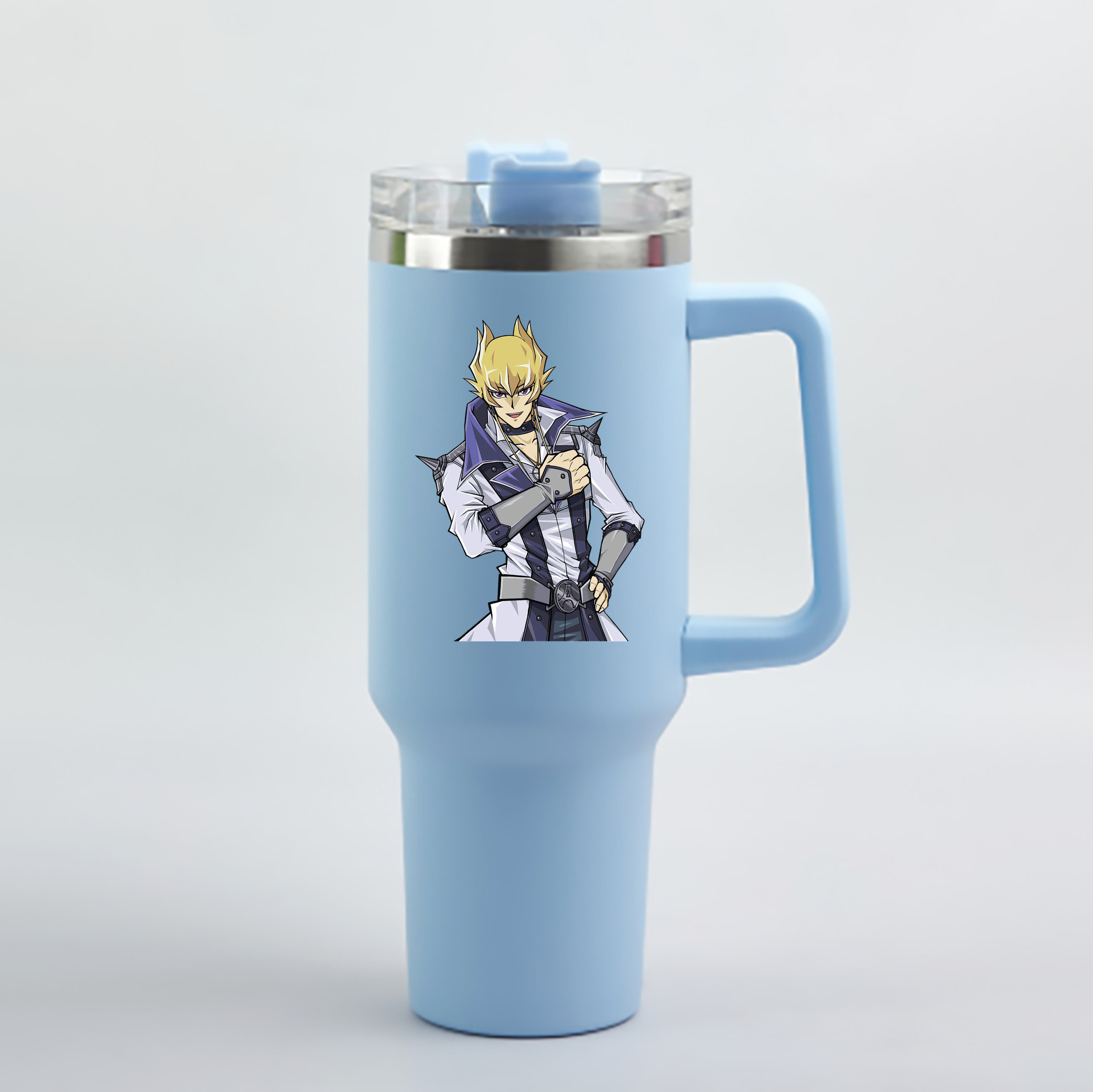（画像用） 遊☆戯☆王 Yu-Gi-Oh! 1200mL車用タンブラー - クリスタルステッカー（プラスチックストロー付き）