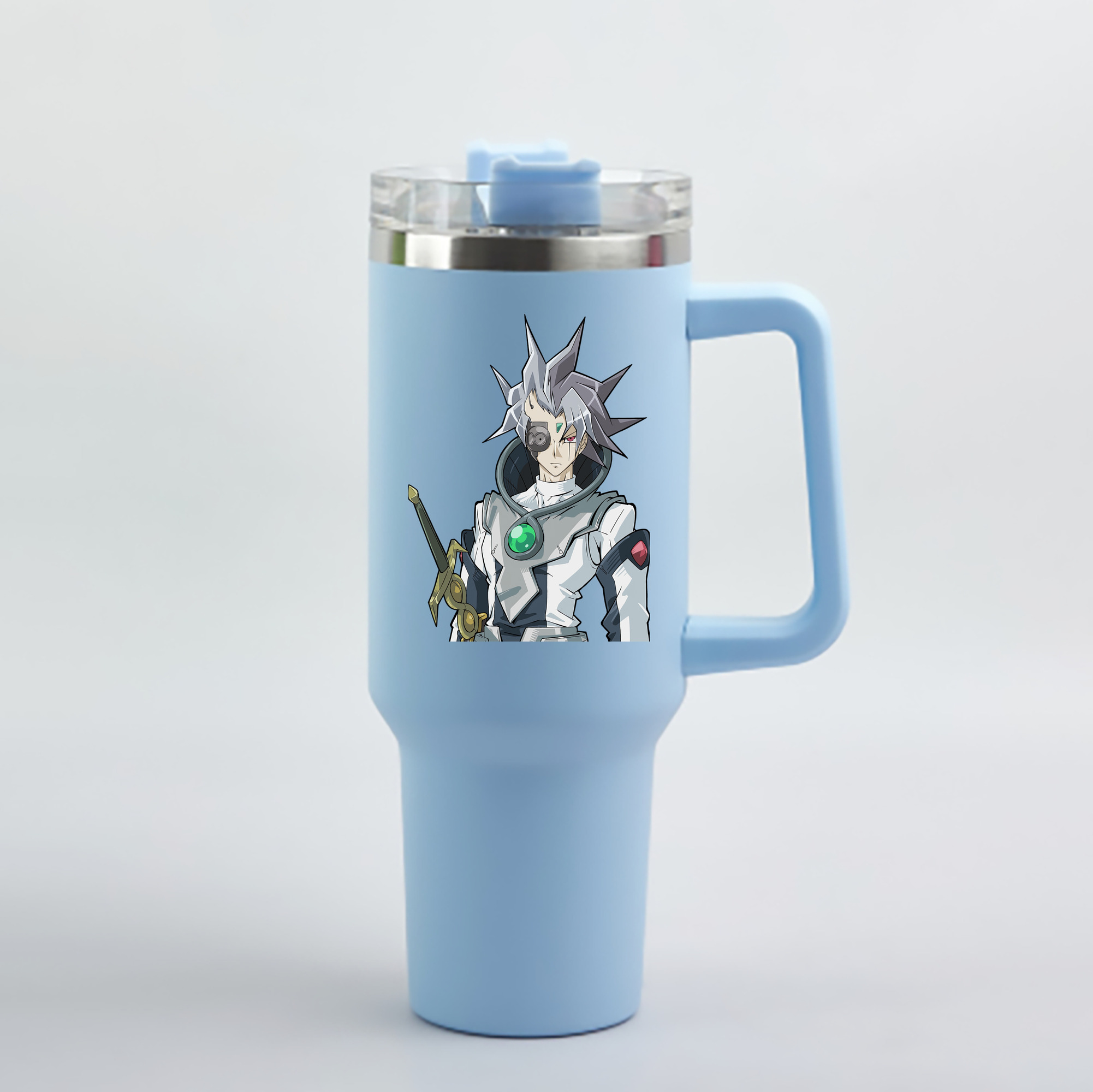 （画像用） 遊☆戯☆王 Yu-Gi-Oh! 1200mL車用タンブラー - クリスタルステッカー（プラスチックストロー付き）