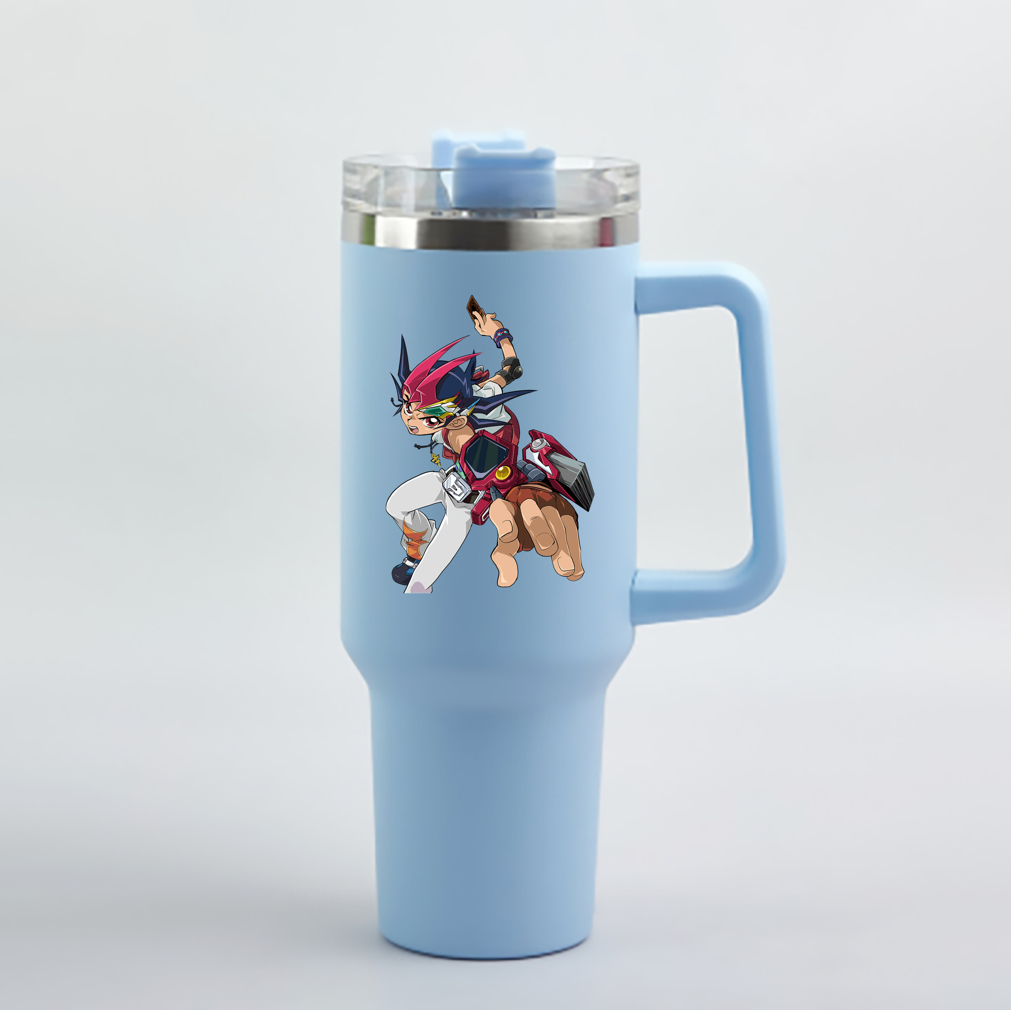 （画像用） 遊☆戯☆王 Yu-Gi-Oh! 1200mL車用タンブラー - クリスタルステッカー（プラスチックストロー付き）