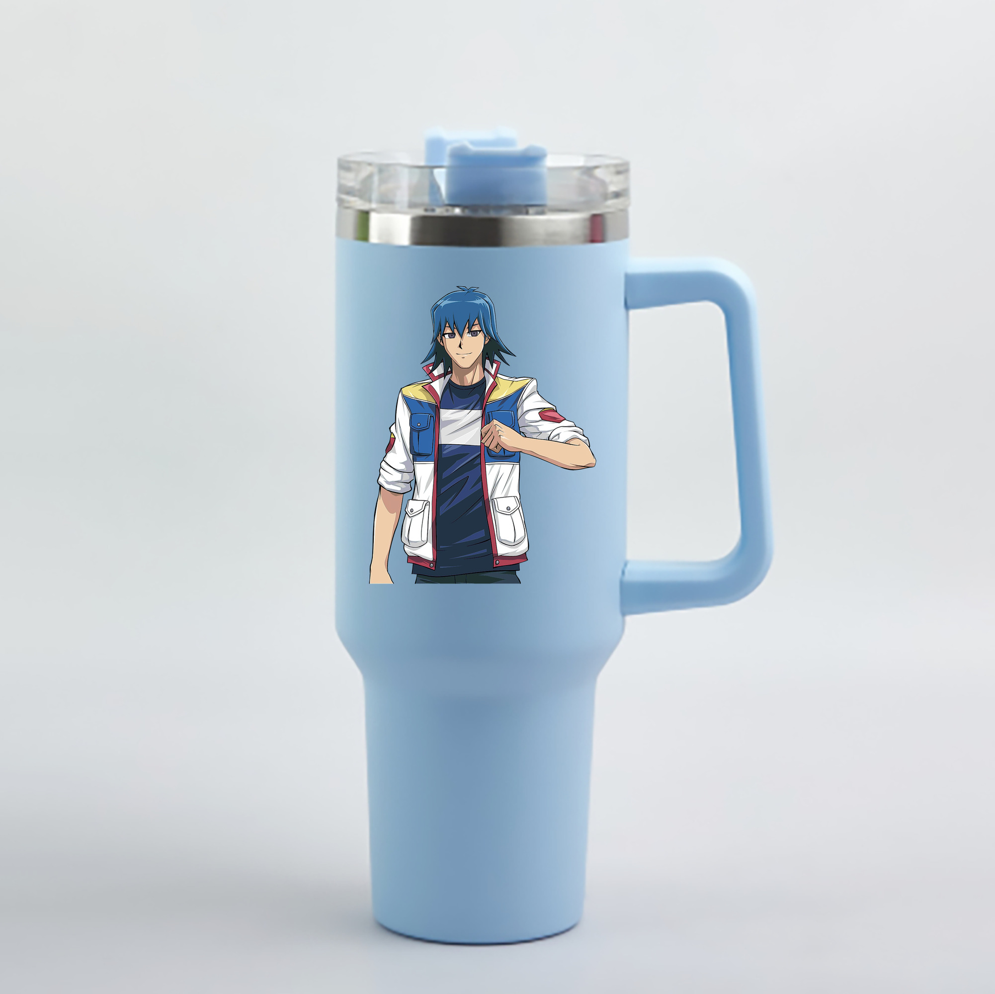 （画像用） 遊☆戯☆王 Yu-Gi-Oh! 1200mL車用タンブラー - クリスタルステッカー（プラスチックストロー付き）