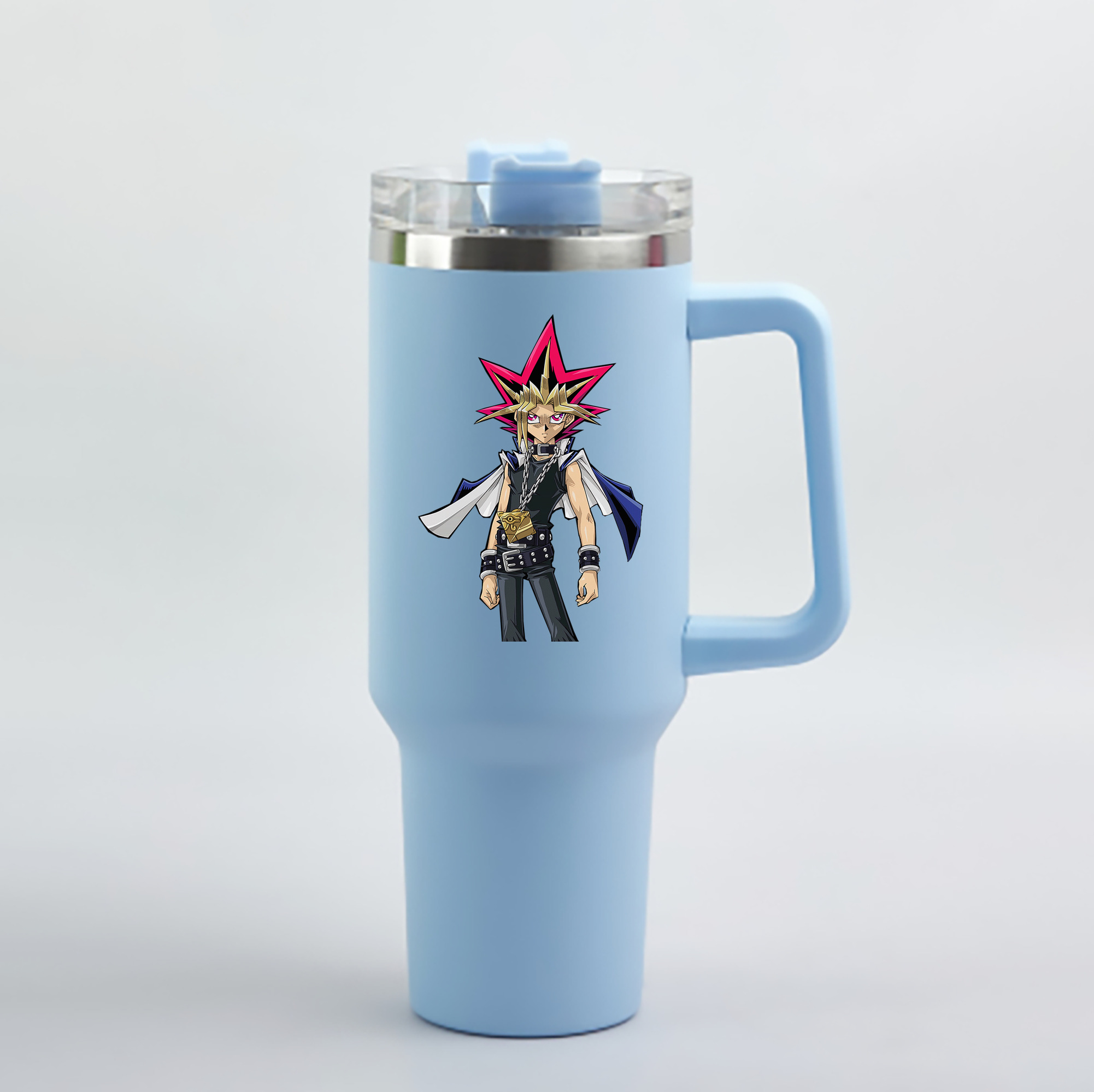 （画像用） 遊☆戯☆王 Yu-Gi-Oh! 1200mL車用タンブラー - クリスタルステッカー（プラスチックストロー付き）