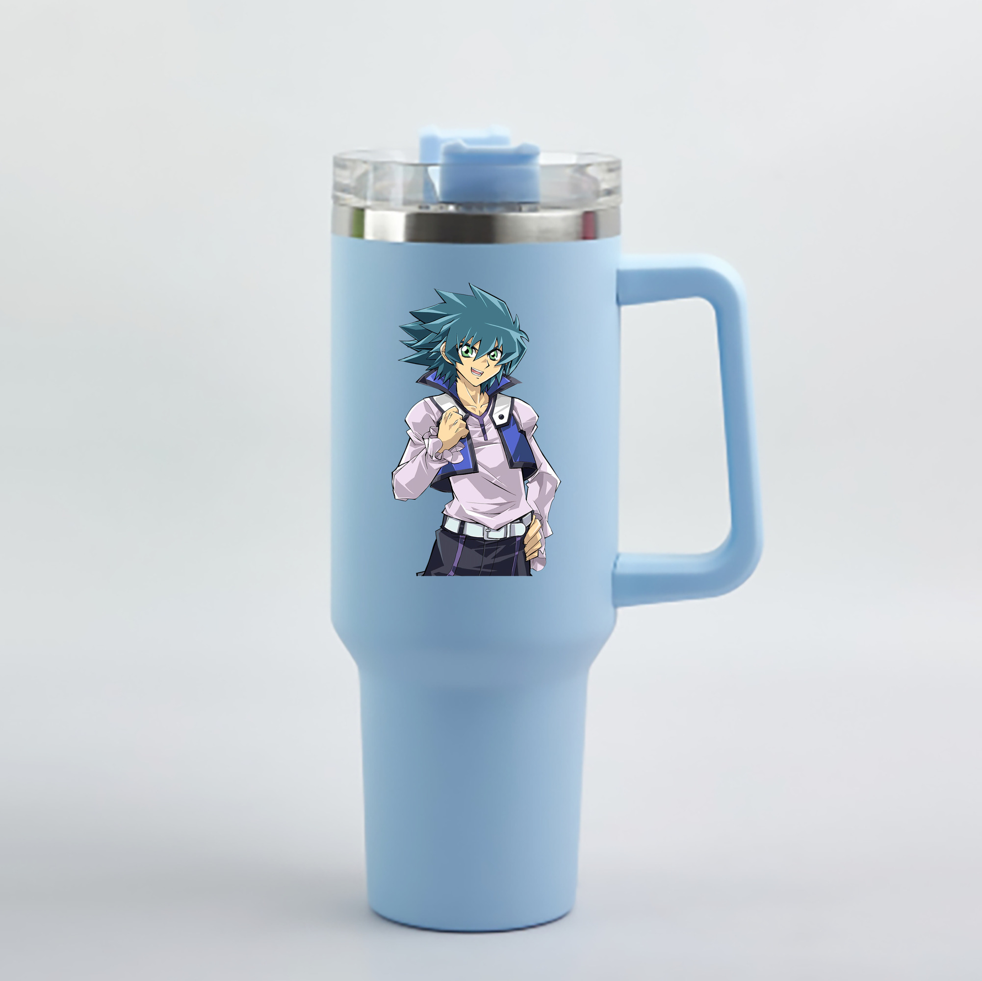 （画像用） 遊☆戯☆王 Yu-Gi-Oh! 1200mL車用タンブラー - クリスタルステッカー（プラスチックストロー付き）