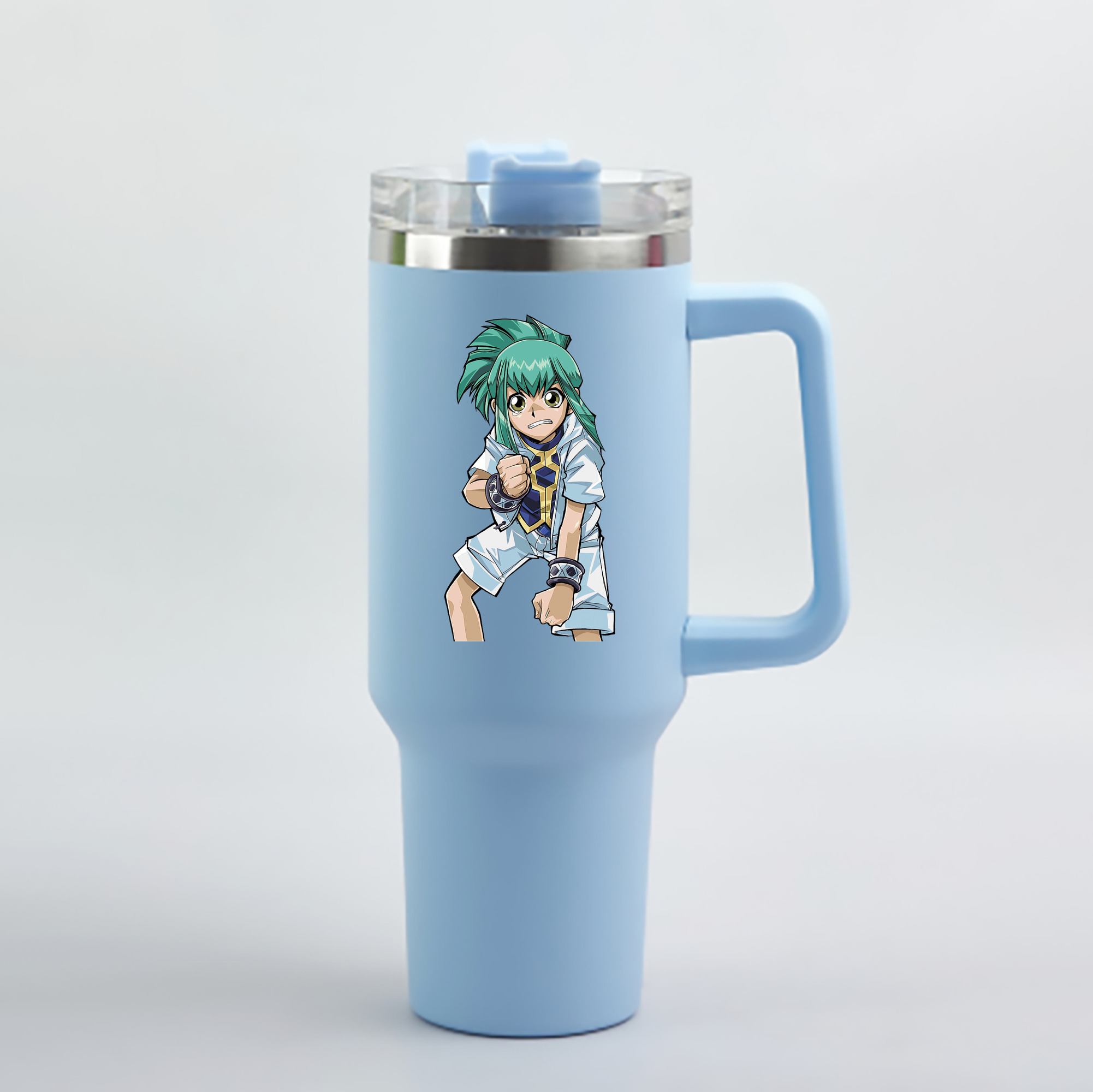 （画像用） 遊☆戯☆王 Yu-Gi-Oh! 1200mL車用タンブラー - クリスタルステッカー（プラスチックストロー付き）