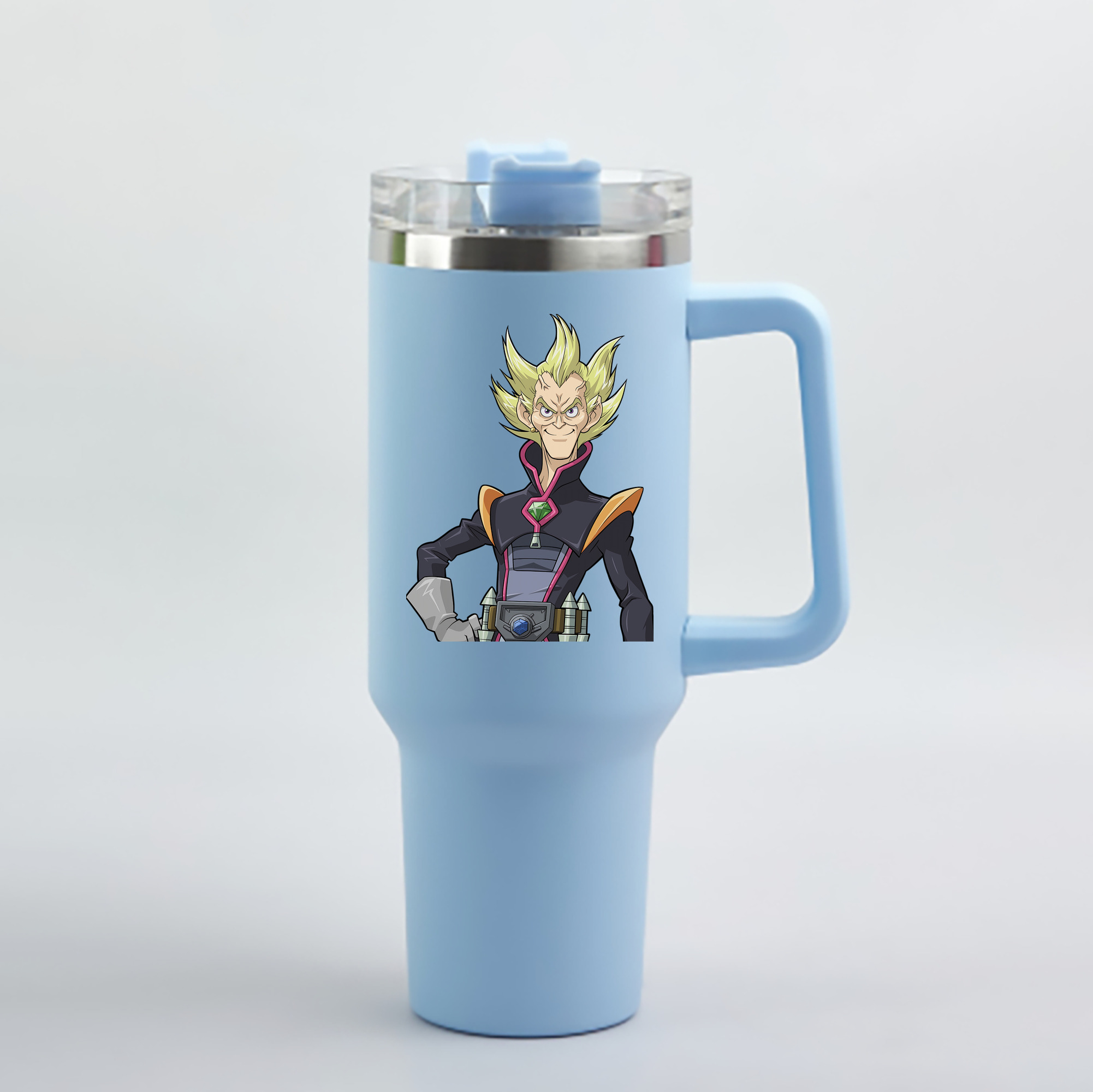 （画像用） 遊☆戯☆王 Yu-Gi-Oh! 1200mL車用タンブラー - クリスタルステッカー（プラスチックストロー付き）