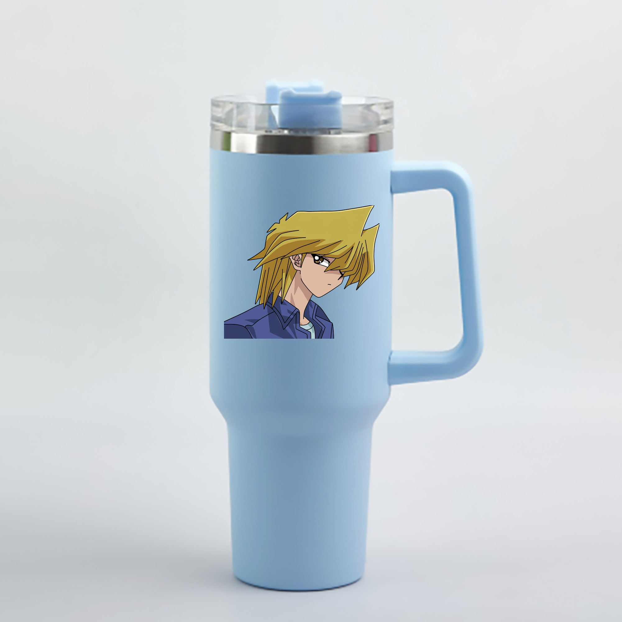 （画像用） 遊☆戯☆王 Yu-Gi-Oh! 1200mL車用タンブラー - クリスタルステッカー（プラスチックストロー付き）