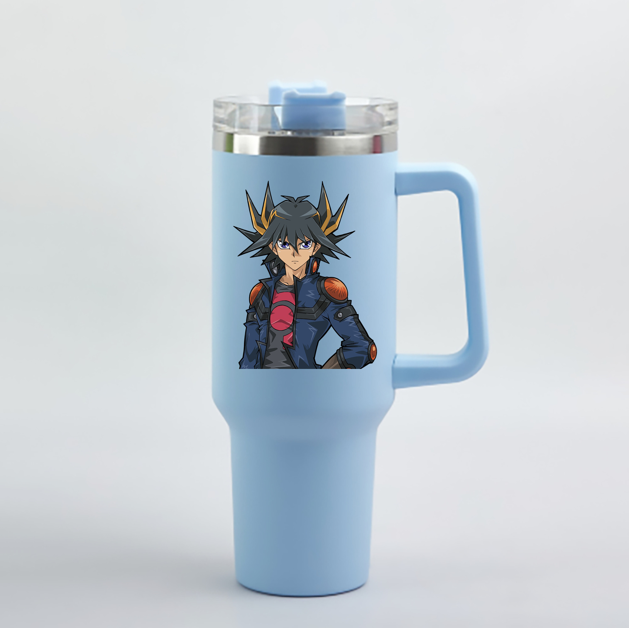 （画像用） 遊☆戯☆王 Yu-Gi-Oh! 1200mL車用タンブラー - クリスタルステッカー（プラスチックストロー付き）