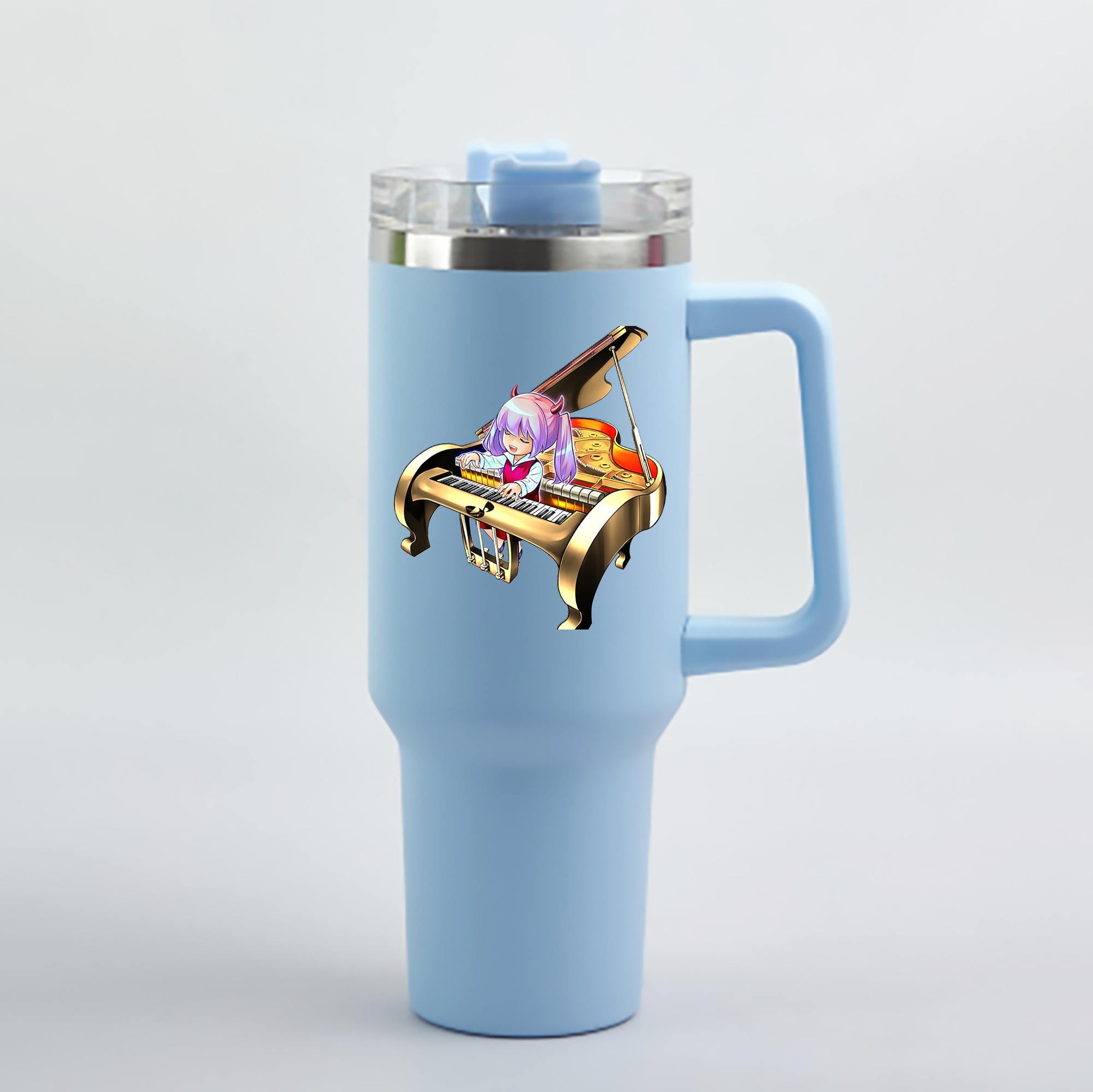 （画像用） 遊☆戯☆王 Yu-Gi-Oh! 1200mL車用タンブラー - クリスタルステッカー（プラスチックストロー付き）