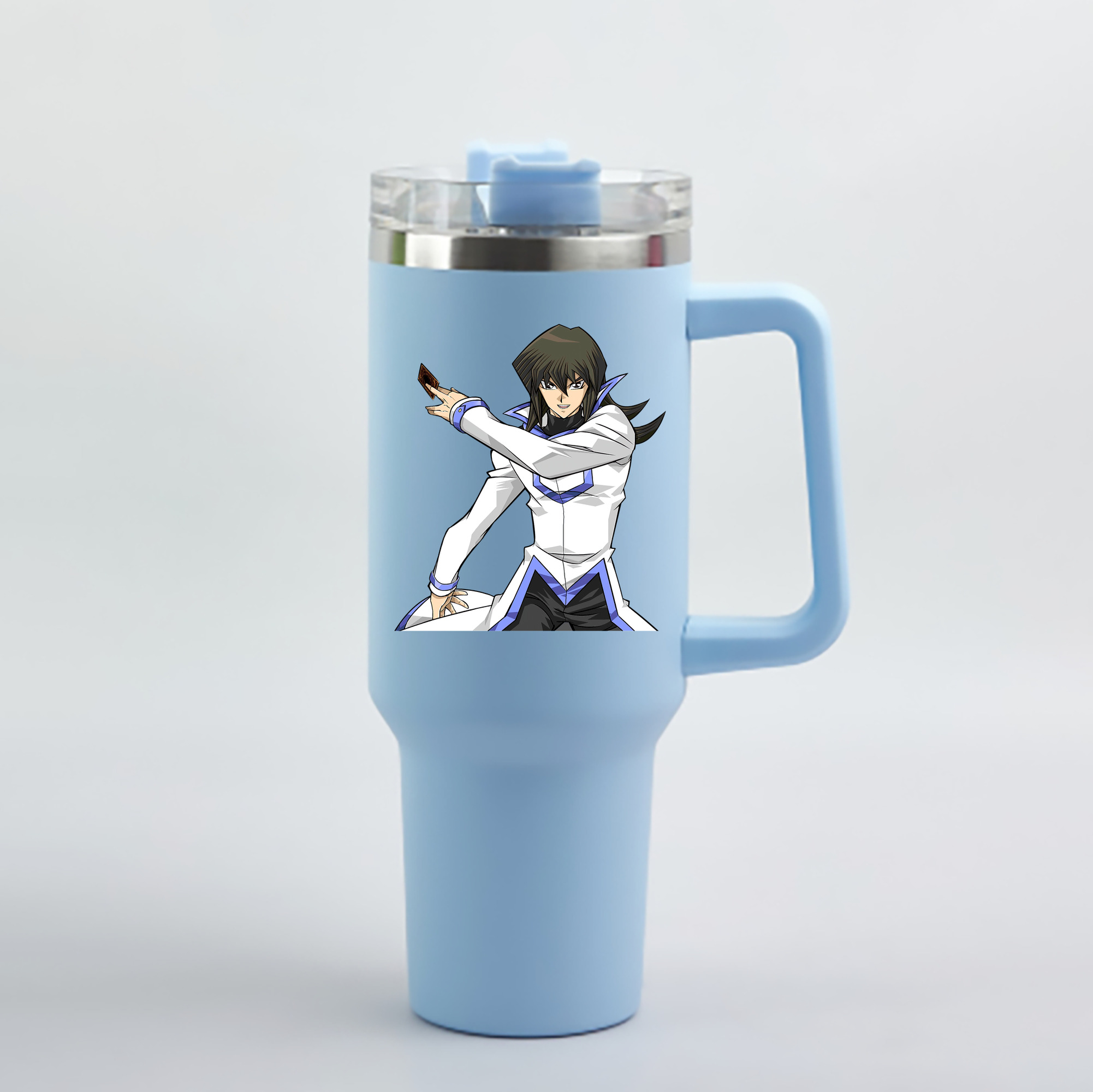 （画像用） 遊☆戯☆王 Yu-Gi-Oh! 1200mL車用タンブラー - クリスタルステッカー（プラスチックストロー付き）