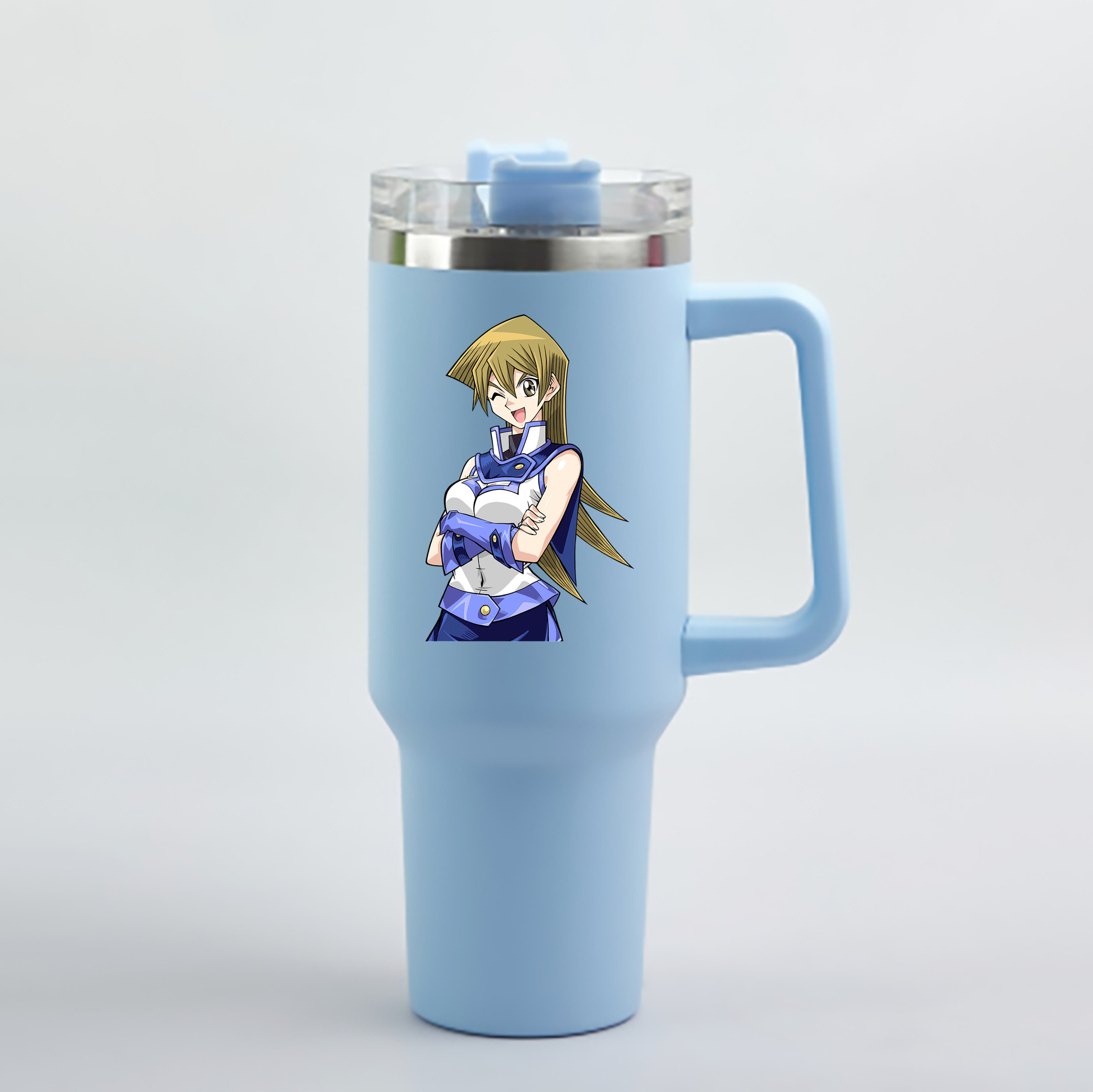 （画像用） 遊☆戯☆王 Yu-Gi-Oh! 1200mL車用タンブラー - クリスタルステッカー（プラスチックストロー付き）