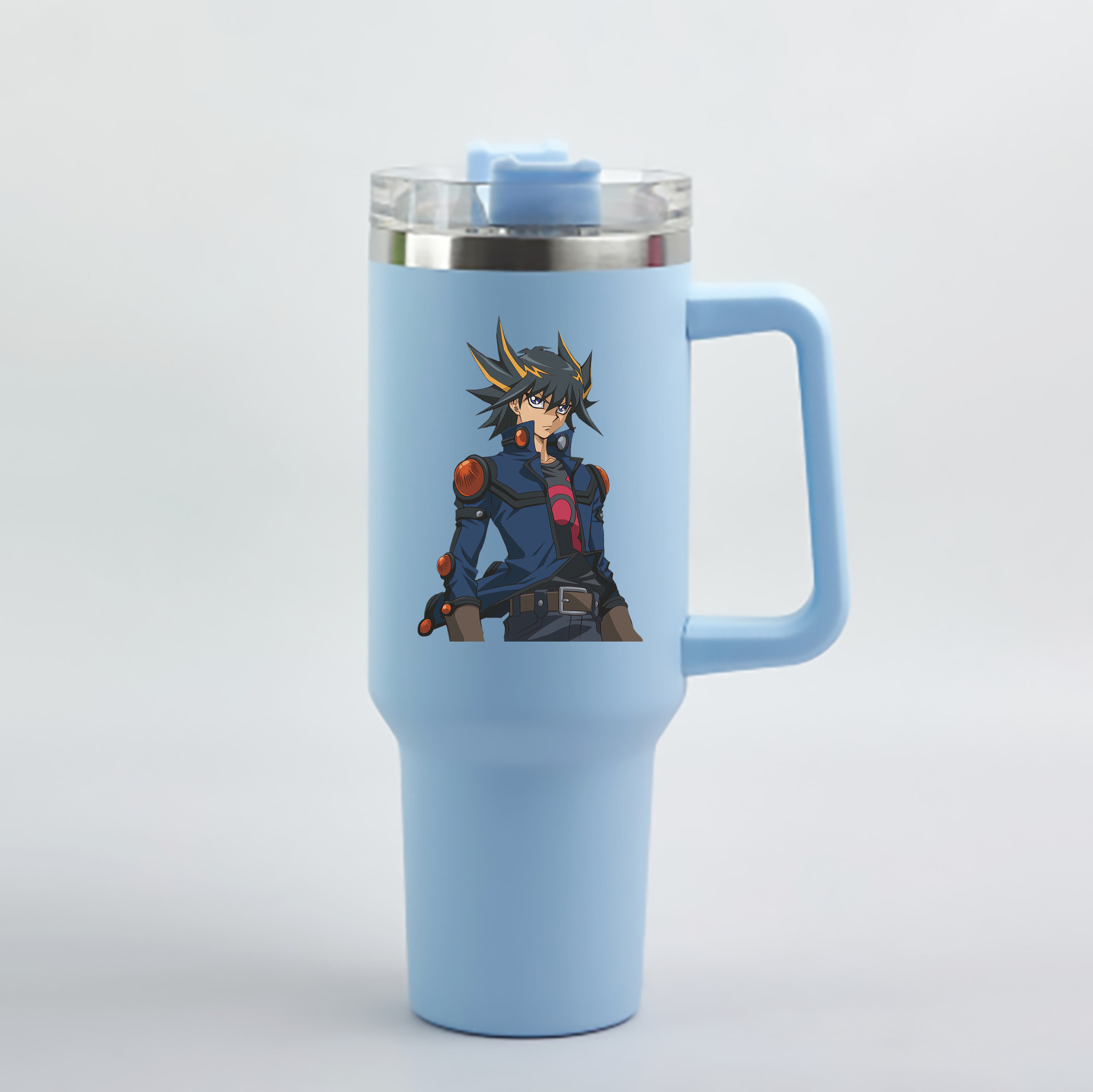 （画像用） 遊☆戯☆王 Yu-Gi-Oh! 1200mL車用タンブラー - クリスタルステッカー（プラスチックストロー付き）