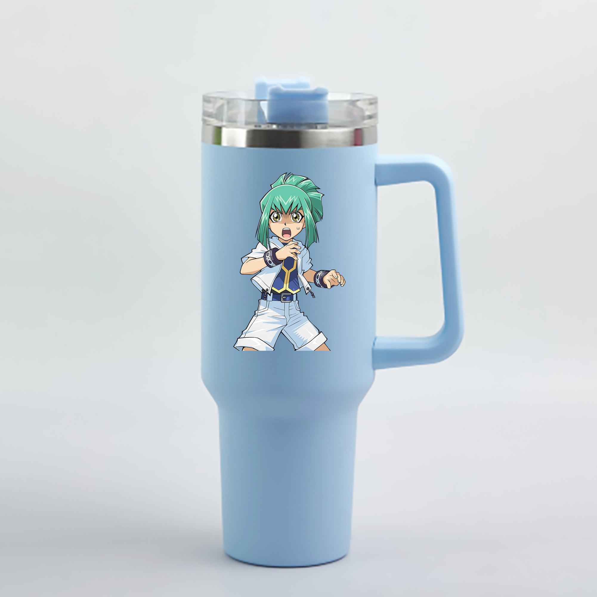 （画像用） 遊☆戯☆王 Yu-Gi-Oh! 1200mL車用タンブラー - クリスタルステッカー（プラスチックストロー付き）