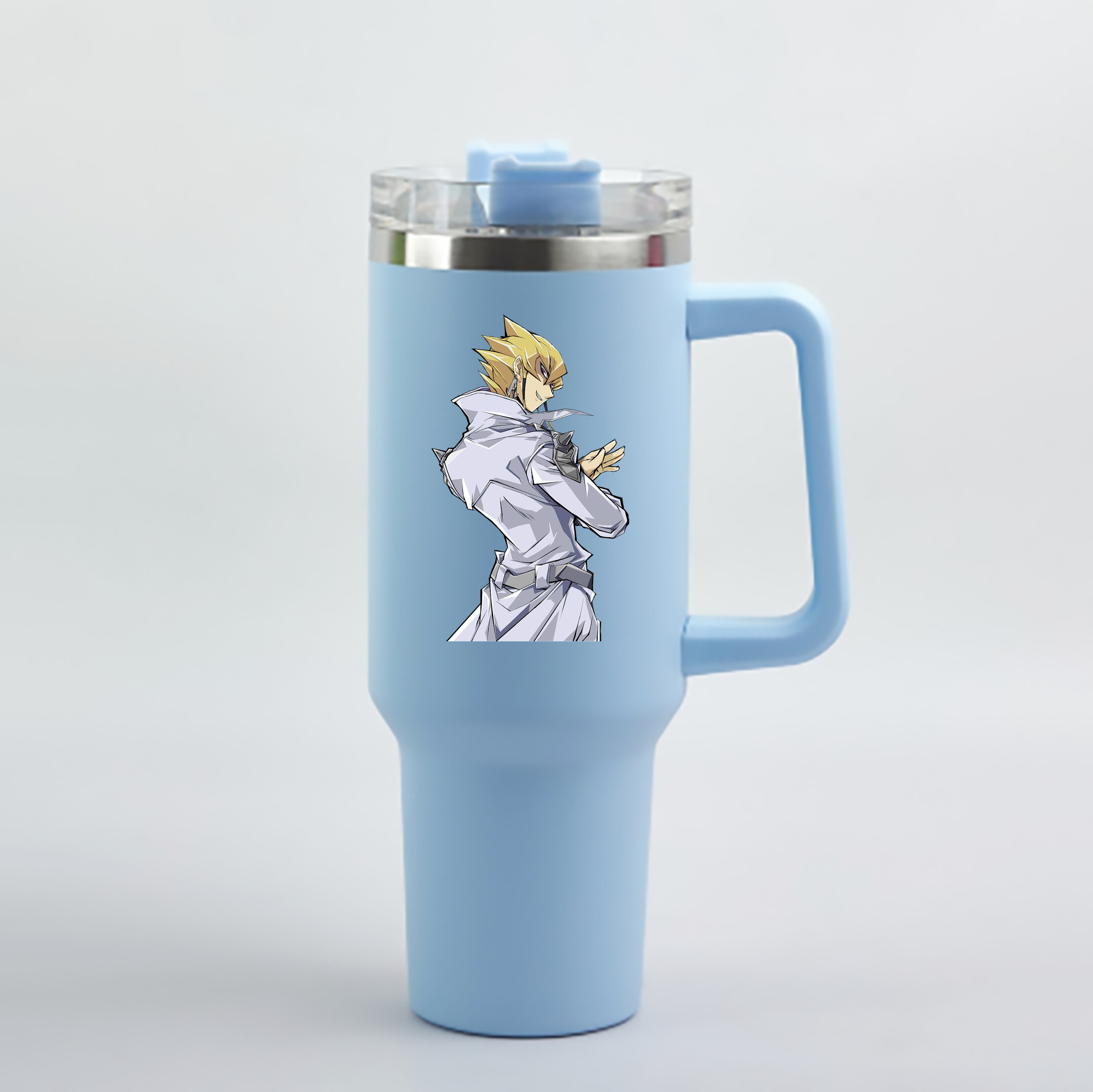 （画像用） 遊☆戯☆王 Yu-Gi-Oh! 1200mL車用タンブラー - クリスタルステッカー（プラスチックストロー付き）