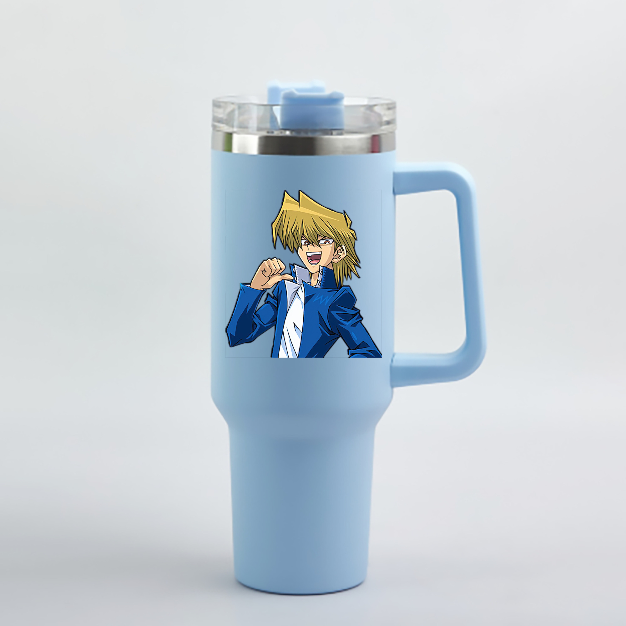 （画像用） 遊☆戯☆王 Yu-Gi-Oh! 1200mL車用タンブラー - クリスタルステッカー（プラスチックストロー付き）