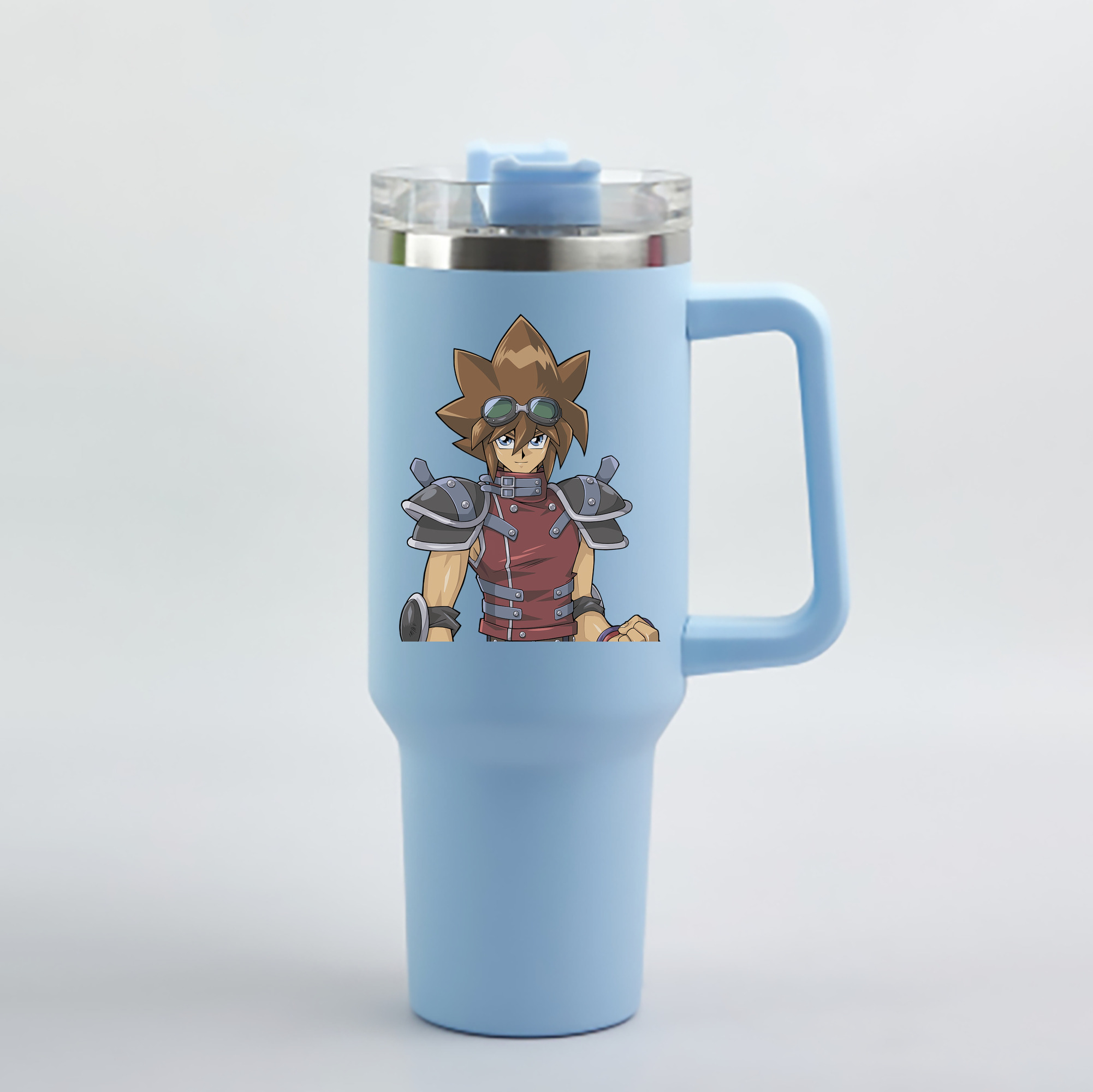 （画像用） 遊☆戯☆王 Yu-Gi-Oh! 1200mL車用タンブラー - クリスタルステッカー（プラスチックストロー付き）