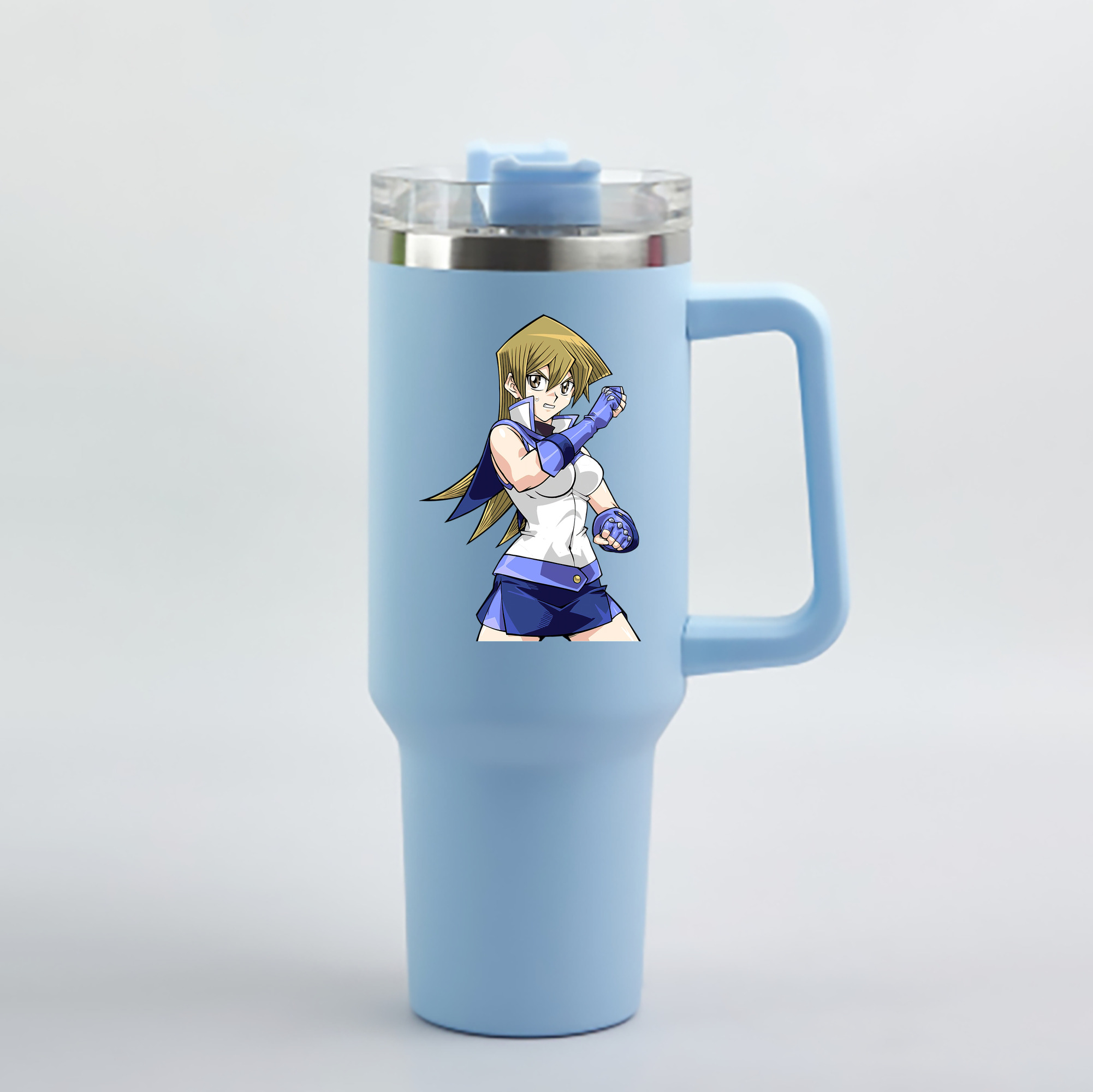（画像用） 遊☆戯☆王 Yu-Gi-Oh! 1200mL車用タンブラー - クリスタルステッカー（プラスチックストロー付き）