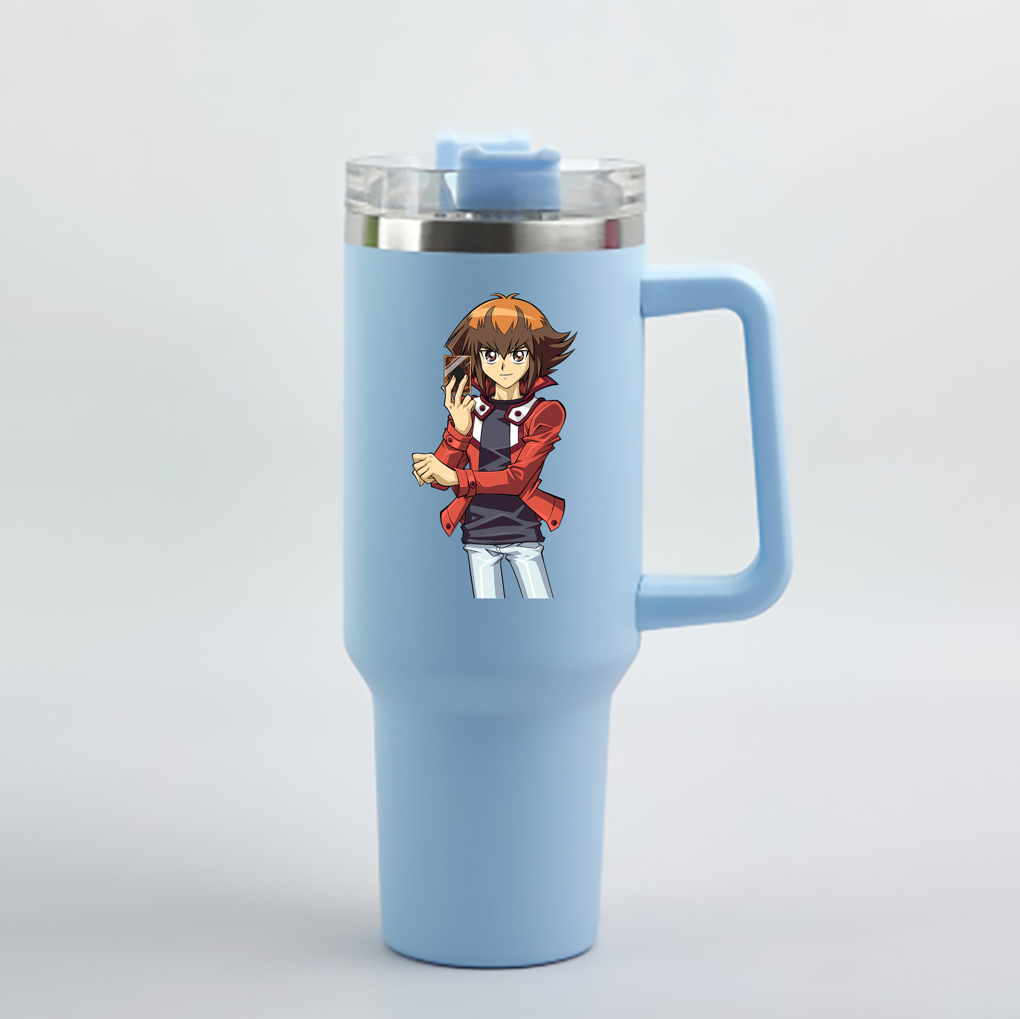 （画像用） 遊☆戯☆王 Yu-Gi-Oh! 1200mL車用タンブラー - クリスタルステッカー（プラスチックストロー付き）