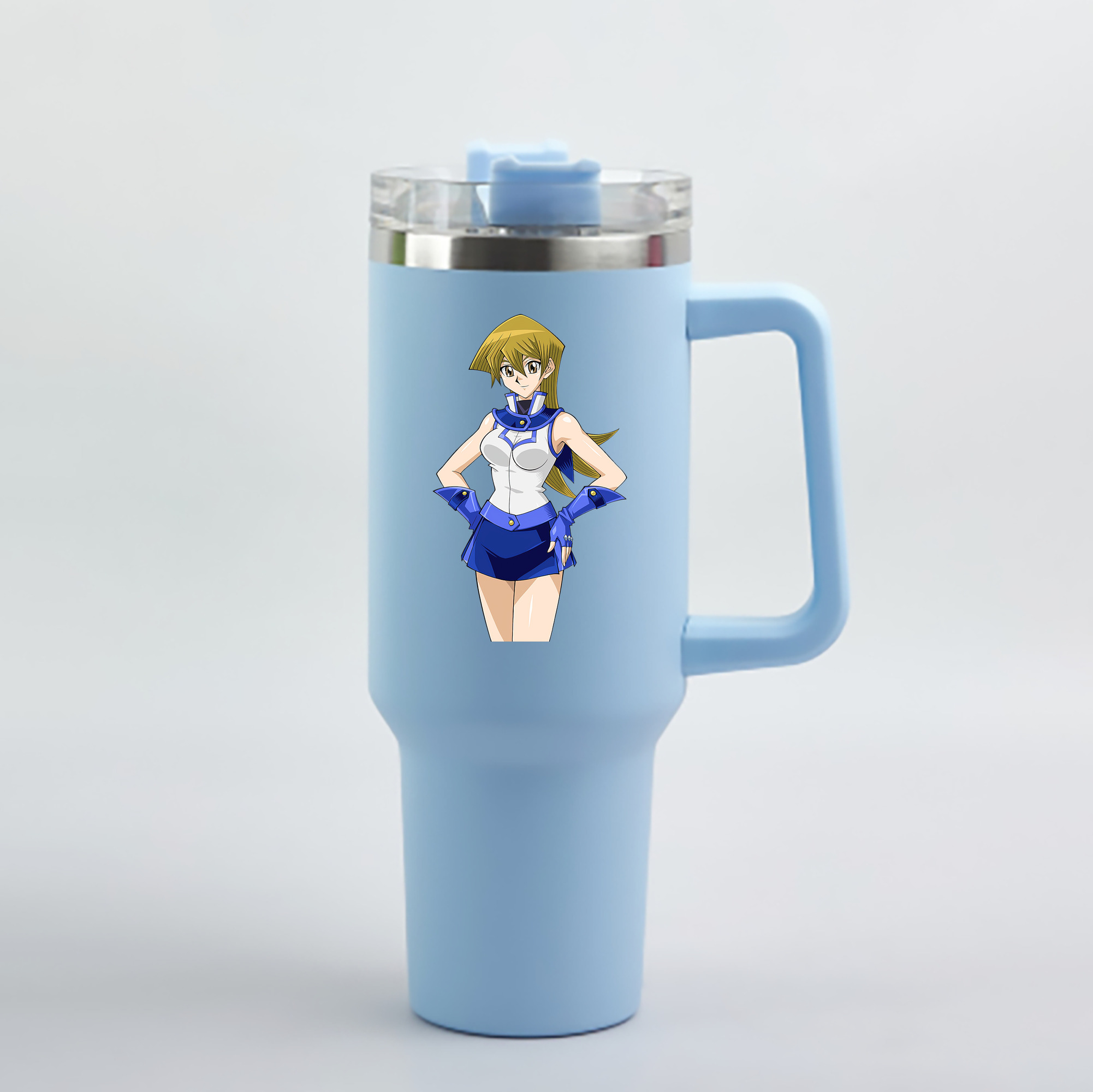 （画像用） 遊☆戯☆王 Yu-Gi-Oh! 1200mL車用タンブラー - クリスタルステッカー（プラスチックストロー付き）