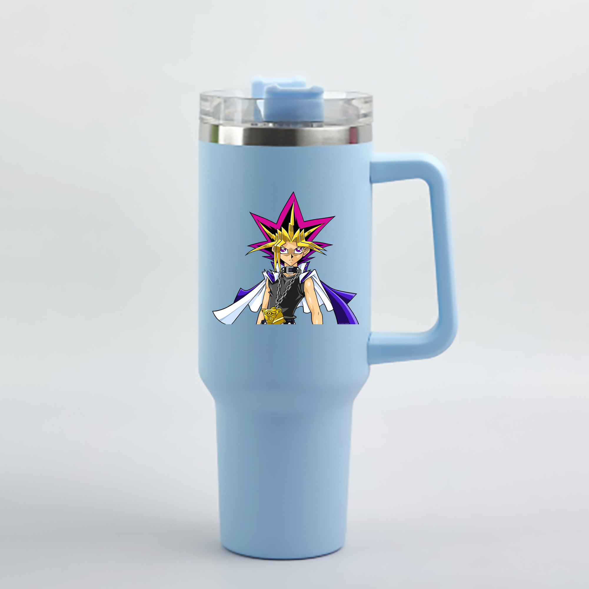 （画像用） 遊☆戯☆王 Yu-Gi-Oh! 1200mL車用タンブラー - クリスタルステッカー（プラスチックストロー付き）