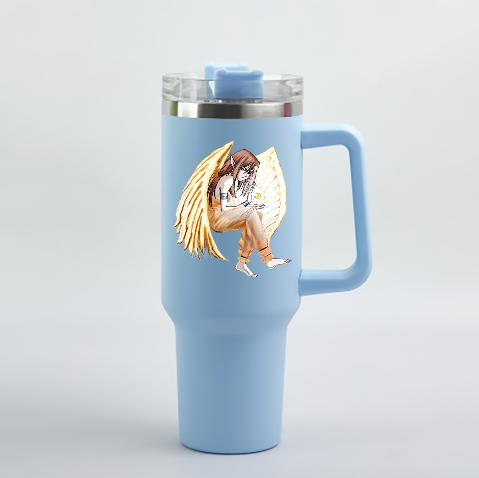 （画像用） 遊☆戯☆王 Yu-Gi-Oh! 1200mL車用タンブラー - クリスタルステッカー（プラスチックストロー付き）