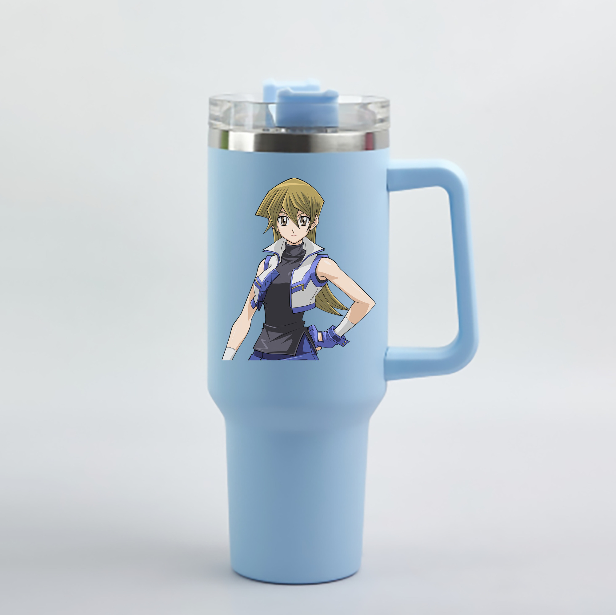 （画像用） 遊☆戯☆王 Yu-Gi-Oh! 1200mL車用タンブラー - クリスタルステッカー（プラスチックストロー付き）