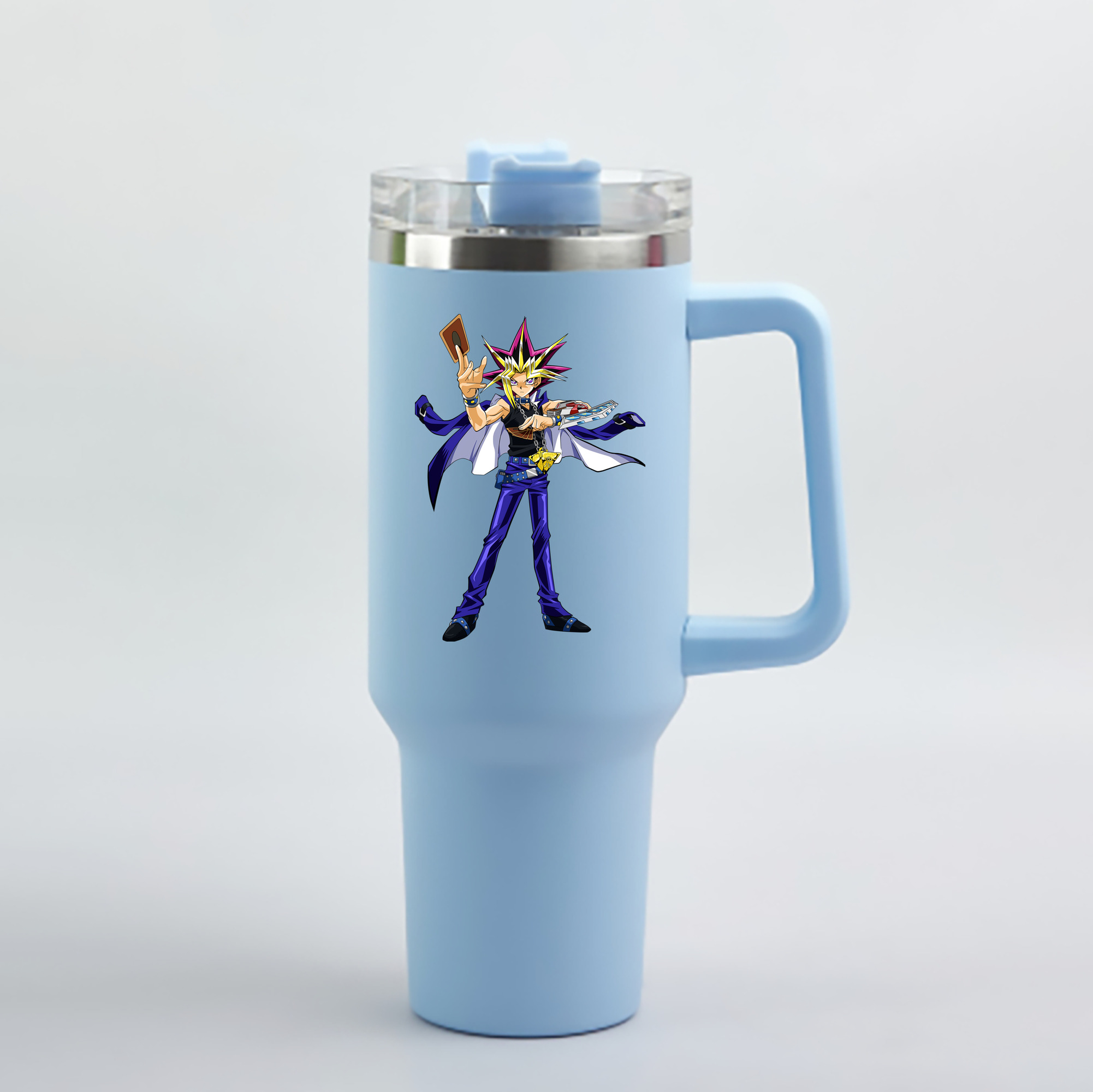 （画像用） 遊☆戯☆王 Yu-Gi-Oh! 1200mL車用タンブラー - クリスタルステッカー（プラスチックストロー付き）