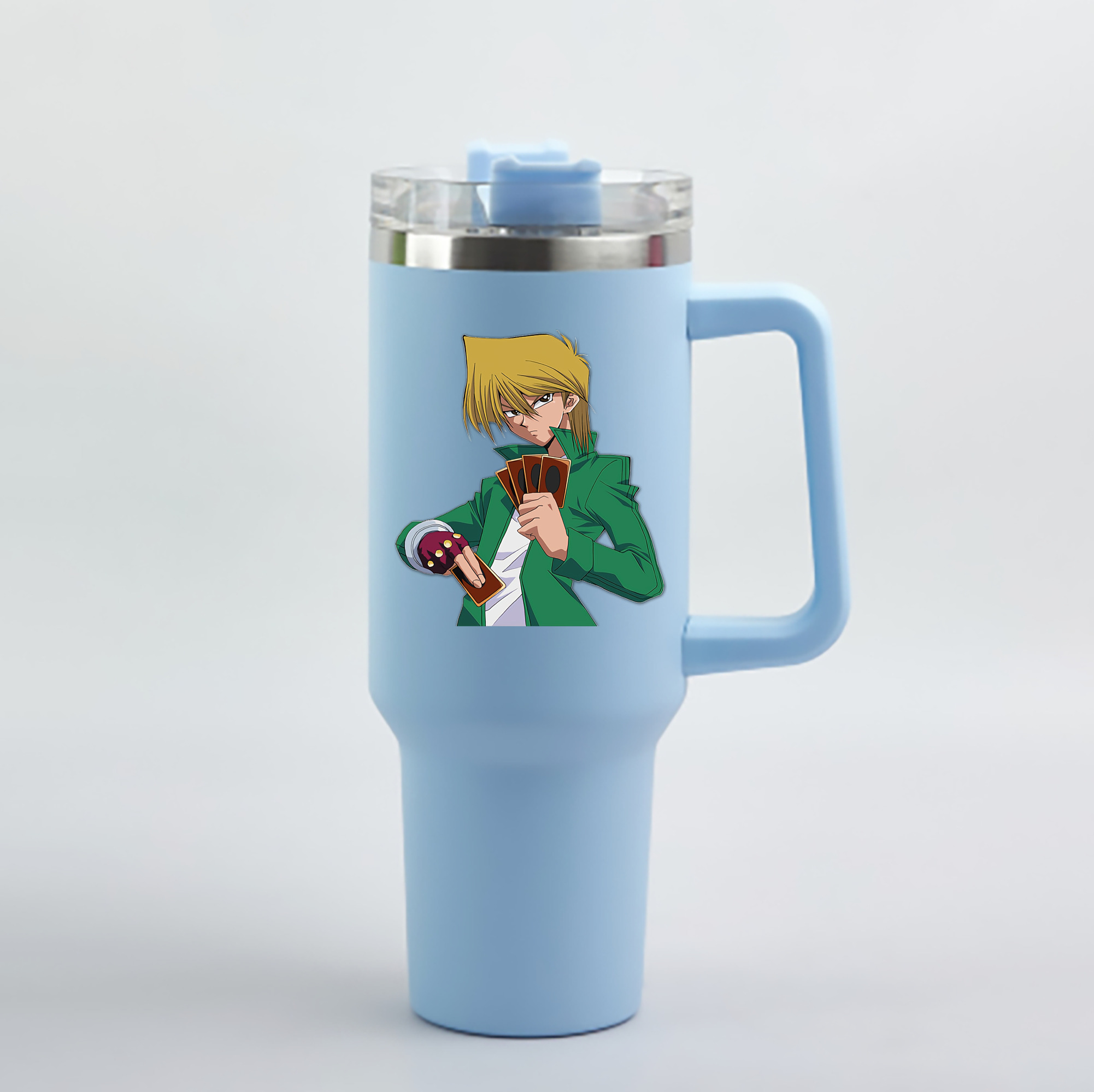 （画像用） 遊☆戯☆王 Yu-Gi-Oh! 1200mL車用タンブラー - クリスタルステッカー（プラスチックストロー付き）