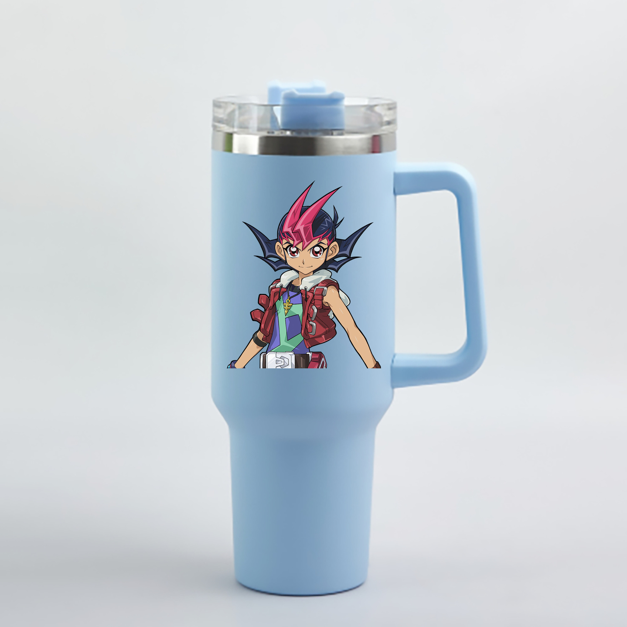 （画像用） 遊☆戯☆王 Yu-Gi-Oh! 1200mL車用タンブラー - クリスタルステッカー（プラスチックストロー付き）