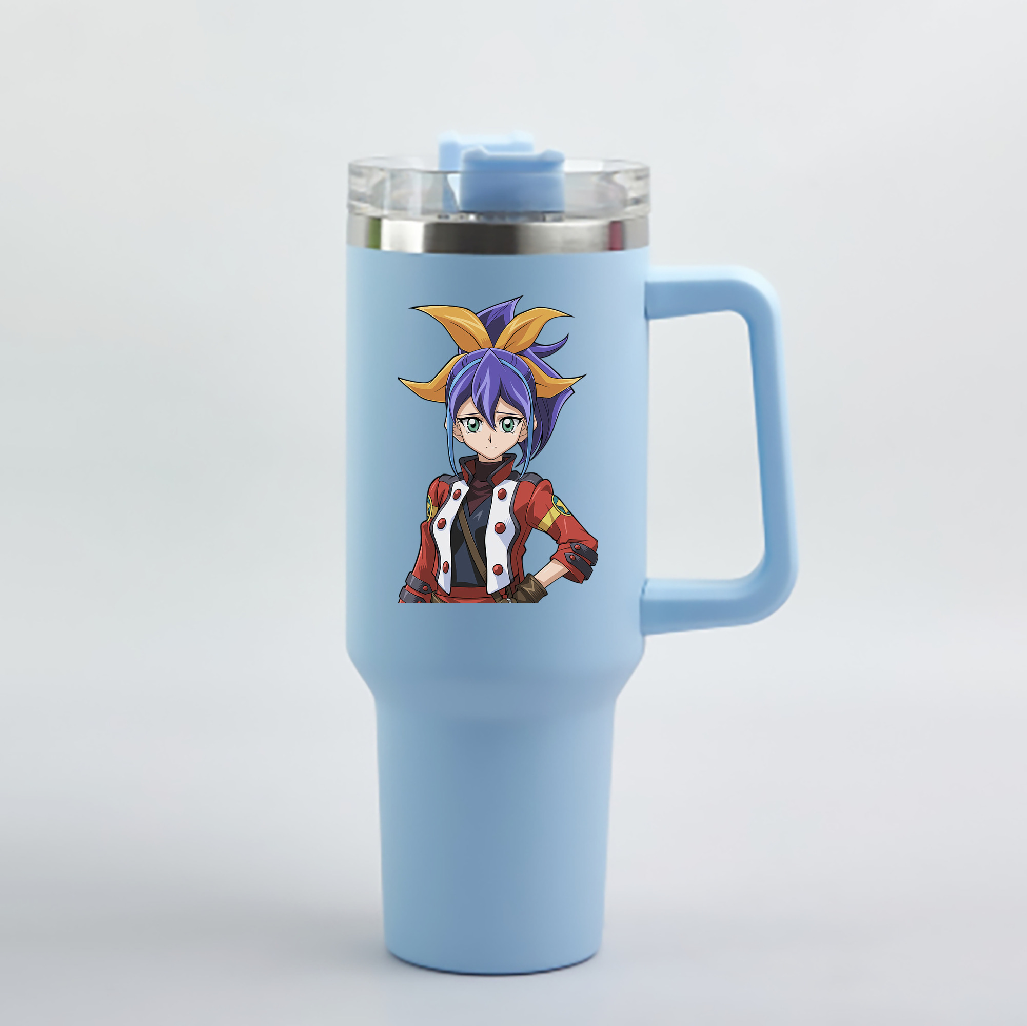 （画像用） 遊☆戯☆王 Yu-Gi-Oh! 1200mL車用タンブラー - クリスタルステッカー（プラスチックストロー付き）