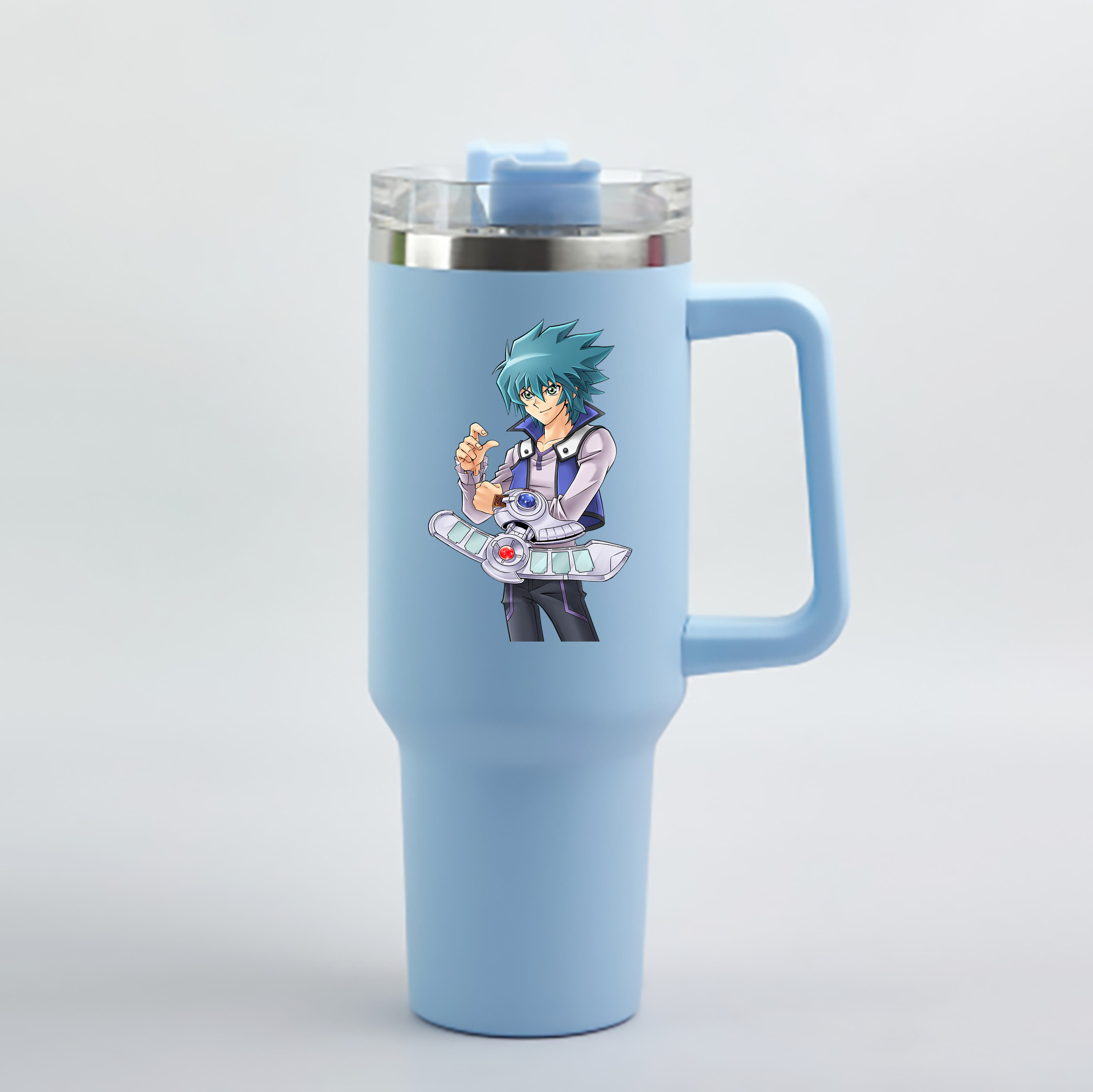 （画像用） 遊☆戯☆王 Yu-Gi-Oh! 1200mL車用タンブラー - クリスタルステッカー（プラスチックストロー付き）
